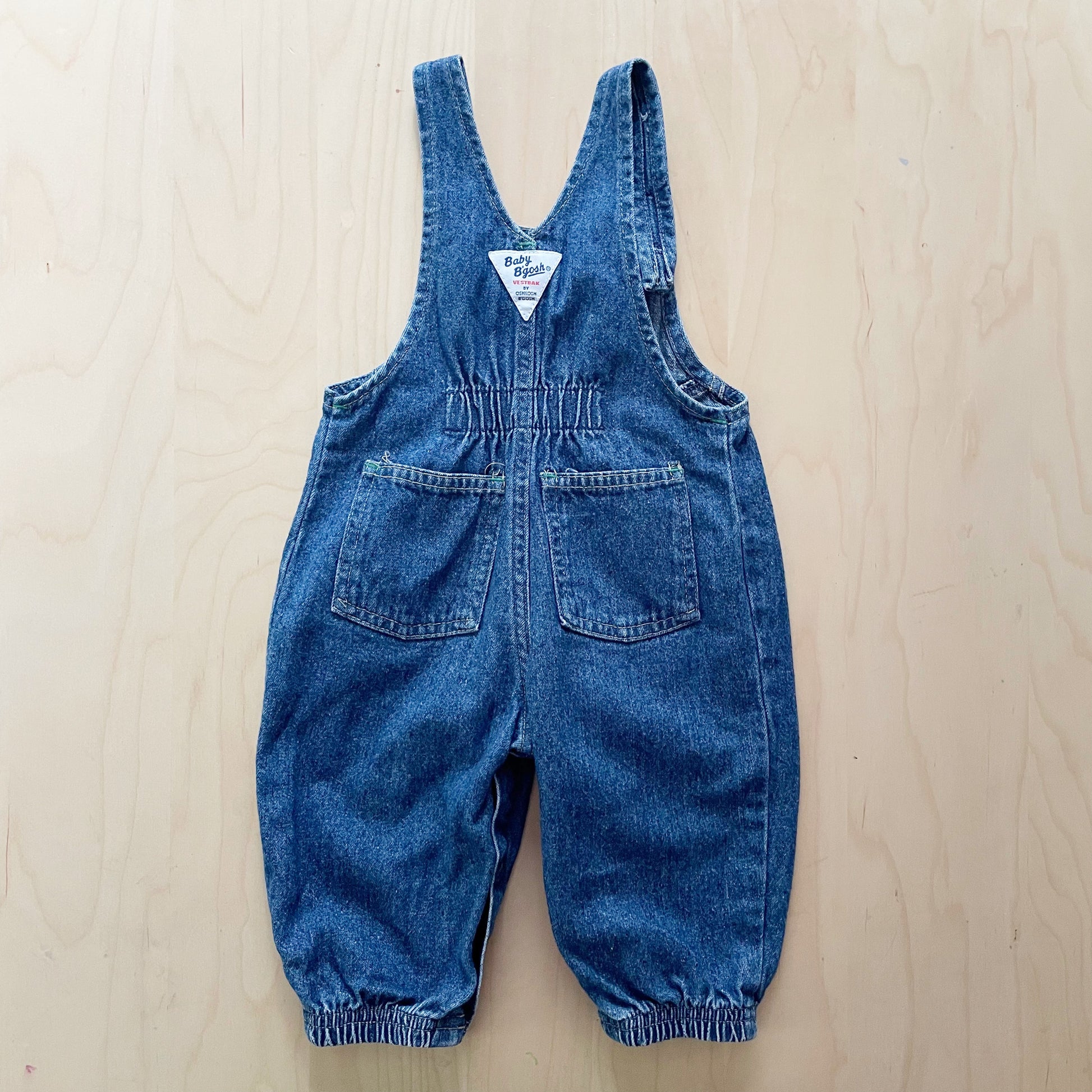 Vintage Baby B’gosh Medium Wash Bubble Overalls - Yellow Clover Vintage Kids Clothes