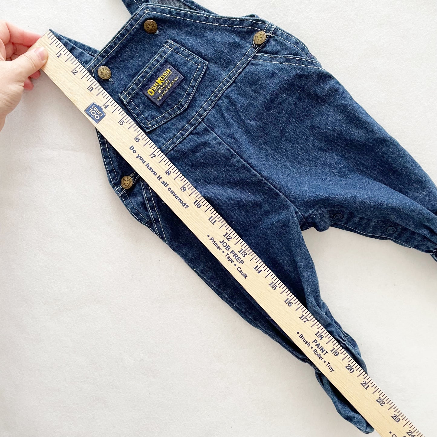OshKosh Denim Footed Overalls - Yellow Clover Vintage Kids Clothes