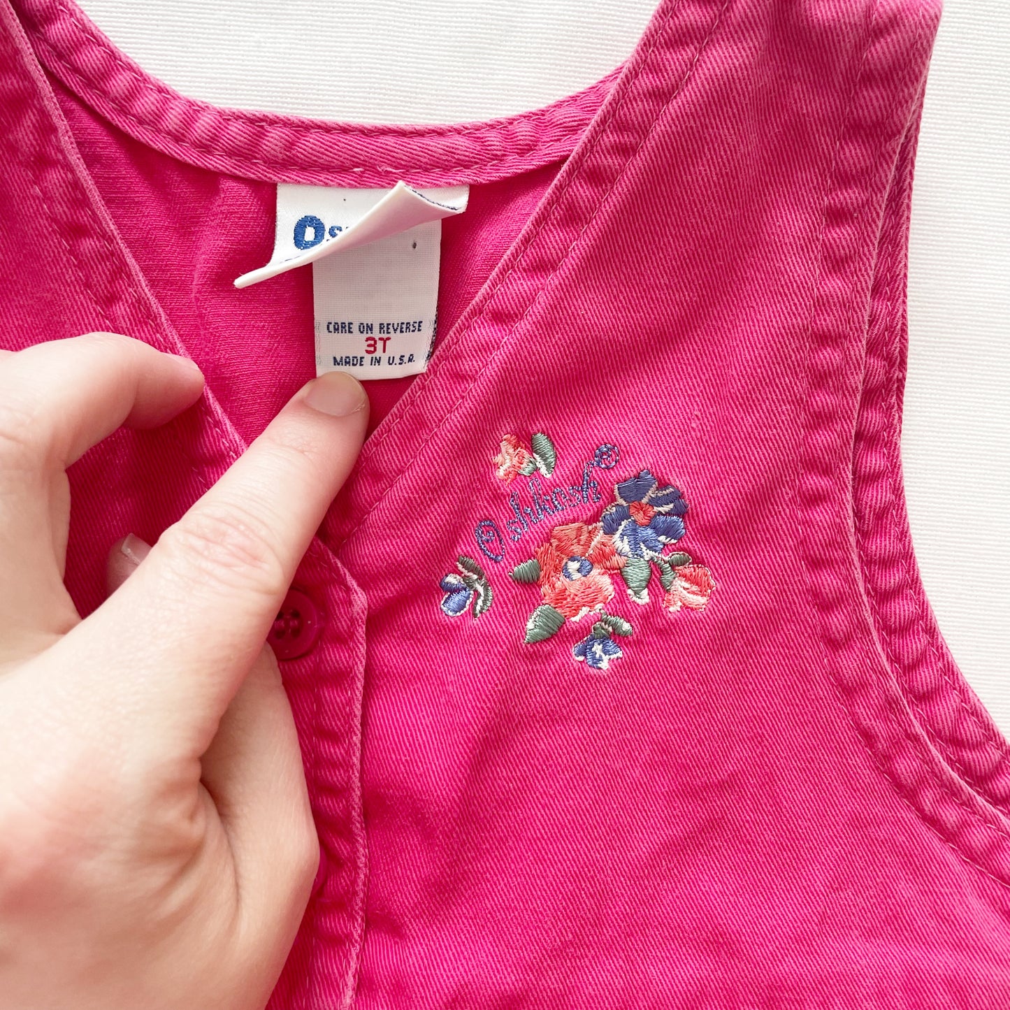 OshKosh Pink Flower Embroidered Dress