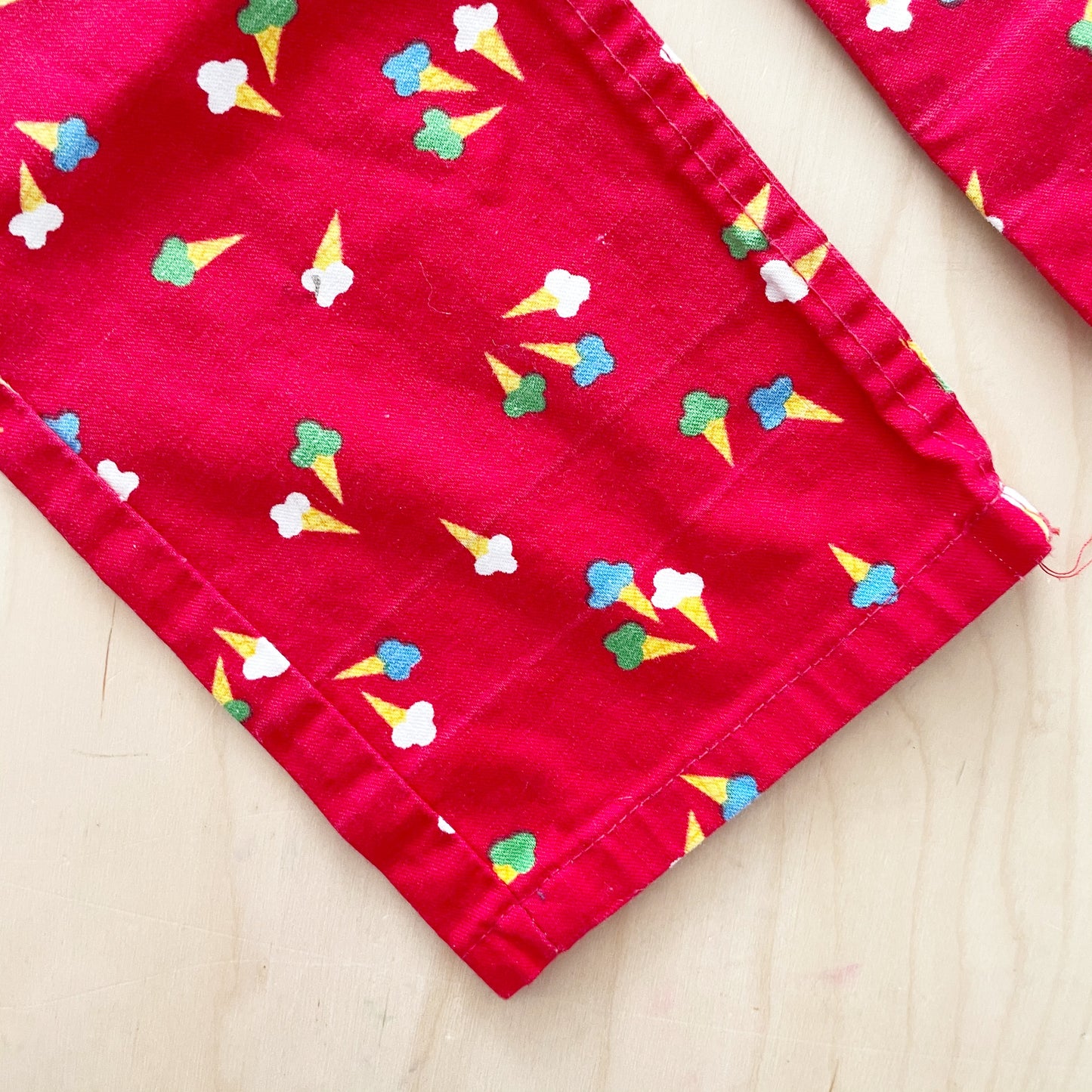 OshKosh Ice Cream Cone Print Pants - Yellow Clover Vintage Kids Clothes