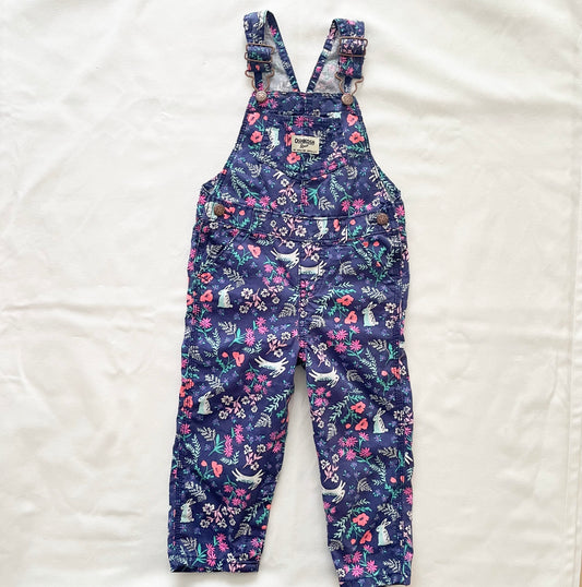 Modern Kids OshKosh Bunny Floral Overalls