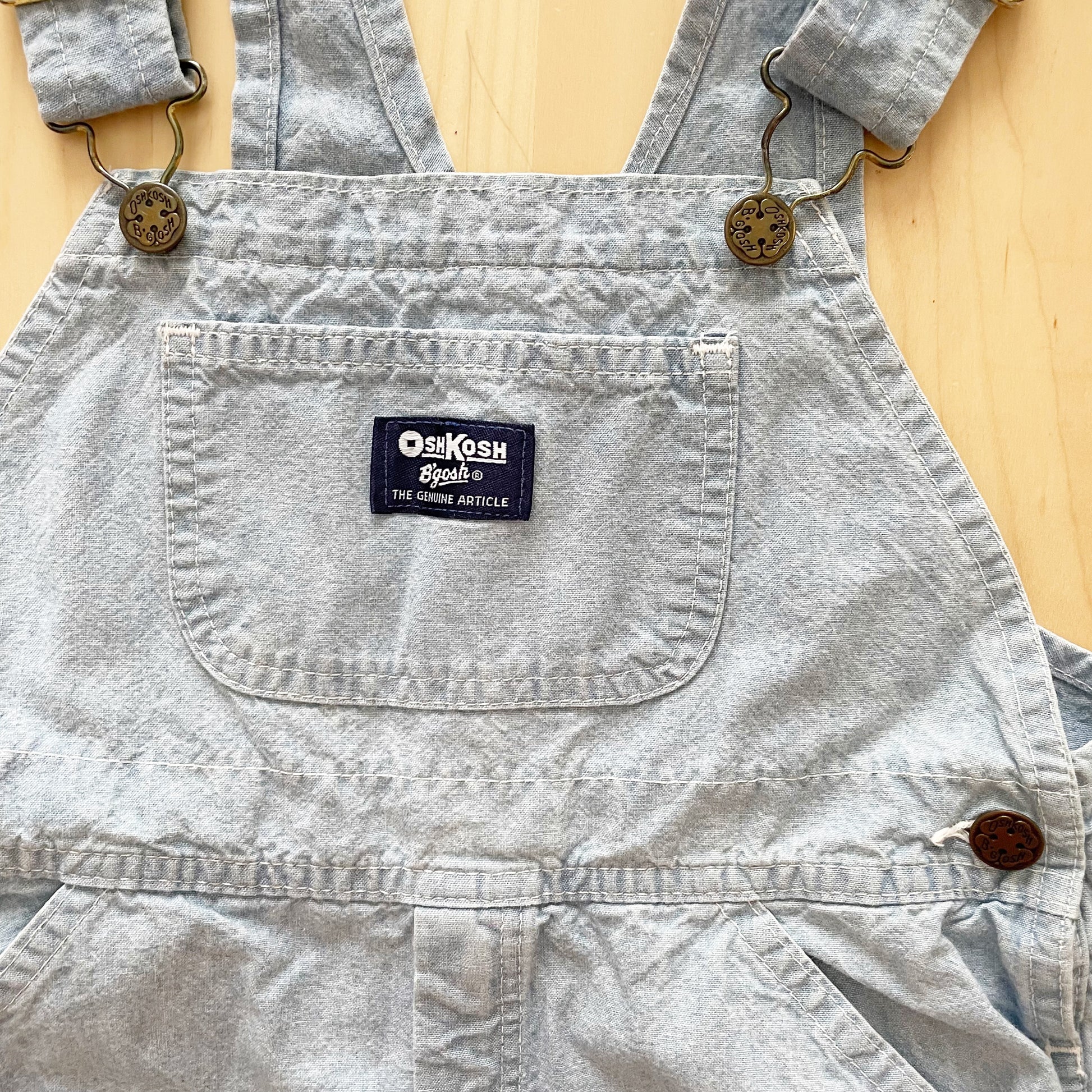 OshKosh Chambray Nautical Shortalls - Yellow Clover Vintage Kids Clothes