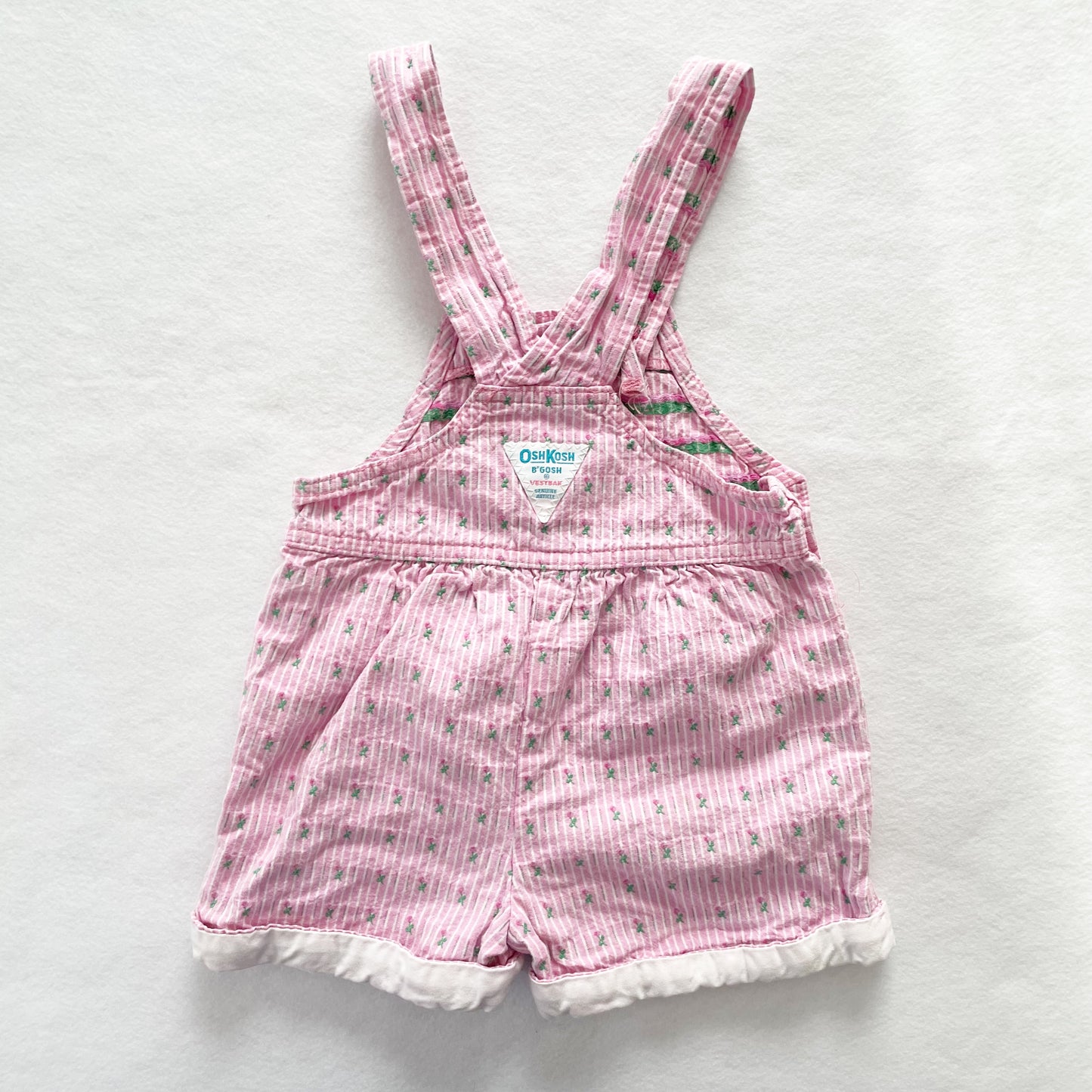 OshKosh Floral Woven Shortalls - Yellow Clover Vintage Kids Clothes