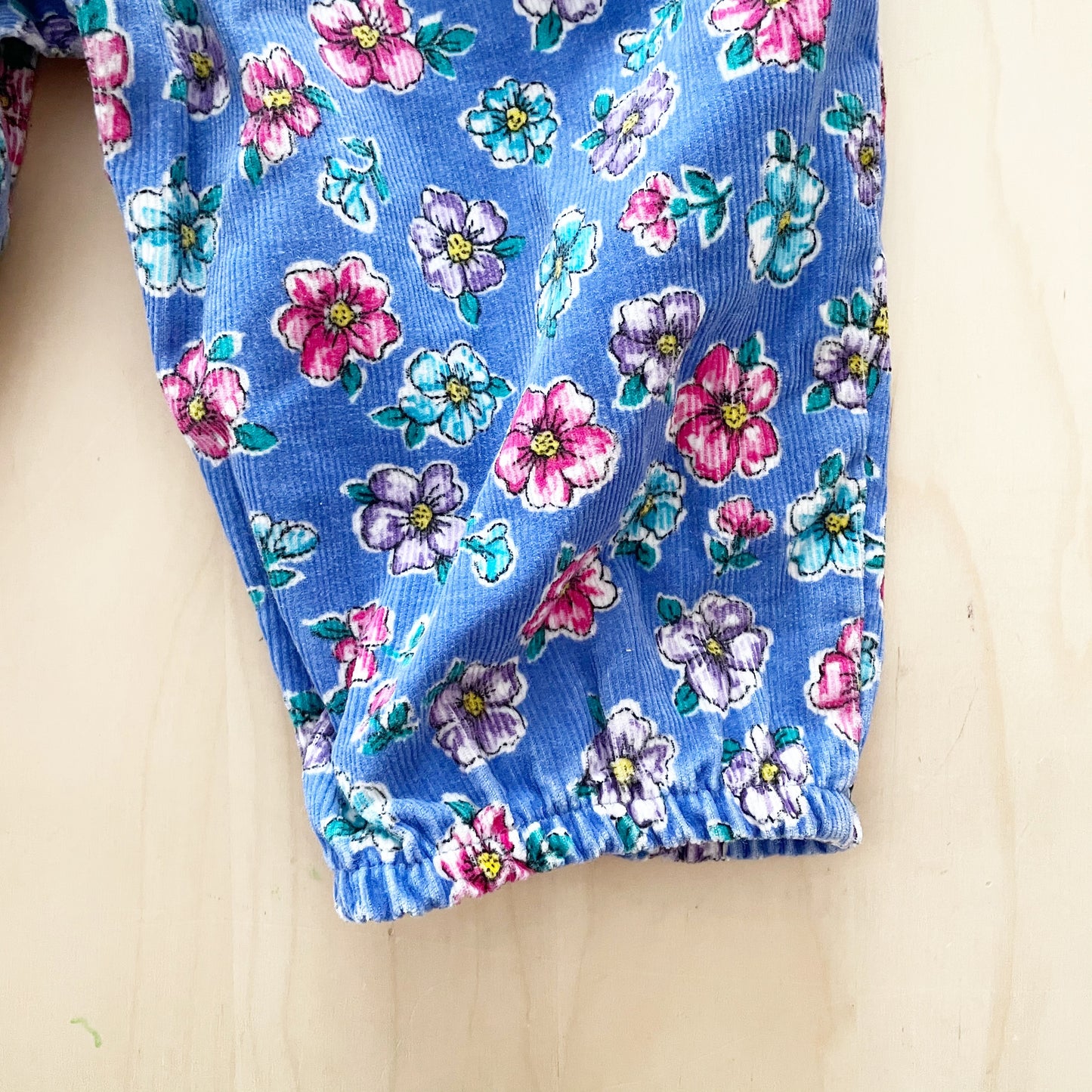 OshKosh Periwinkle Floral Cord Overalls