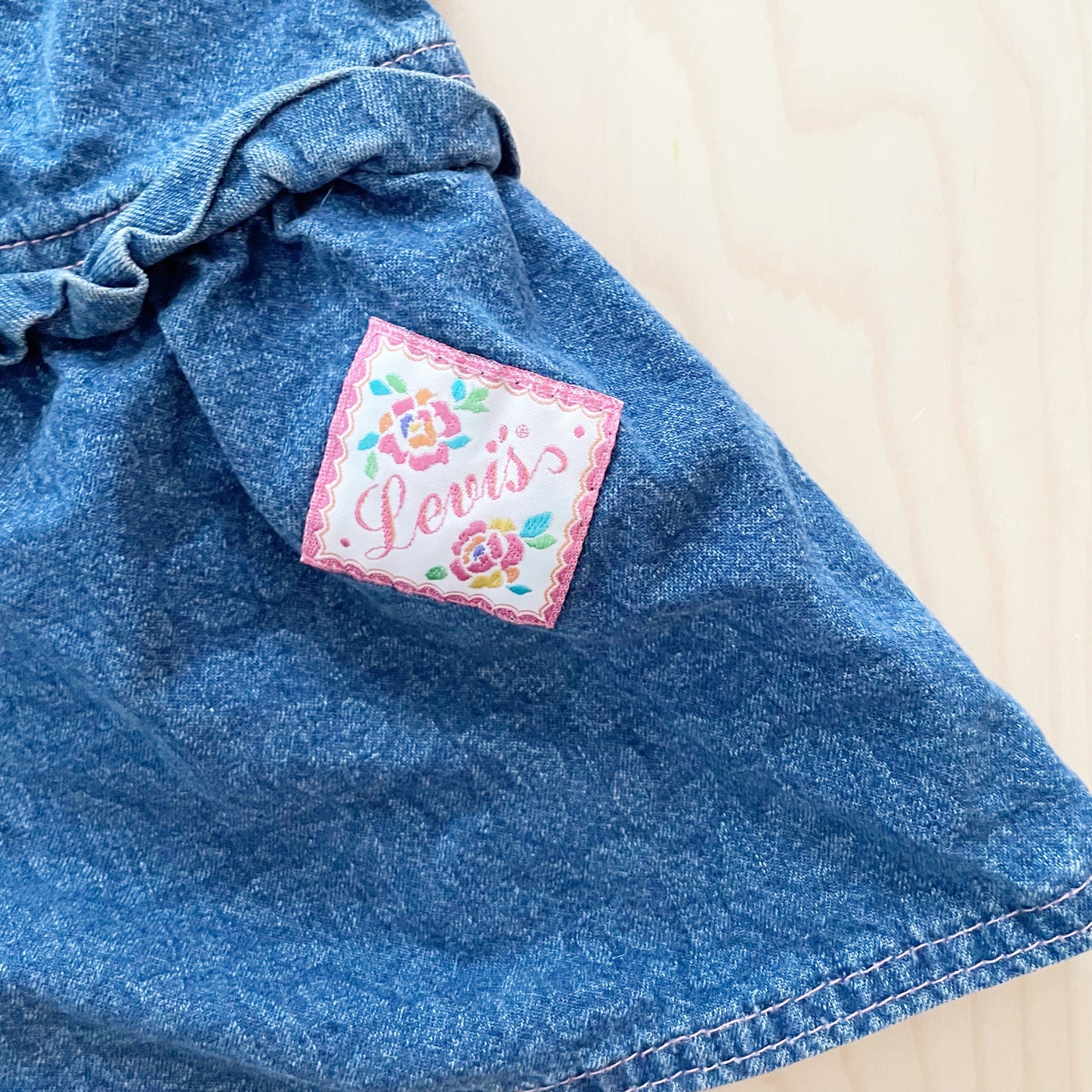 Levi’s Floral Print Culotte Shorts - Yellow Clover Vintage Kids Clothes