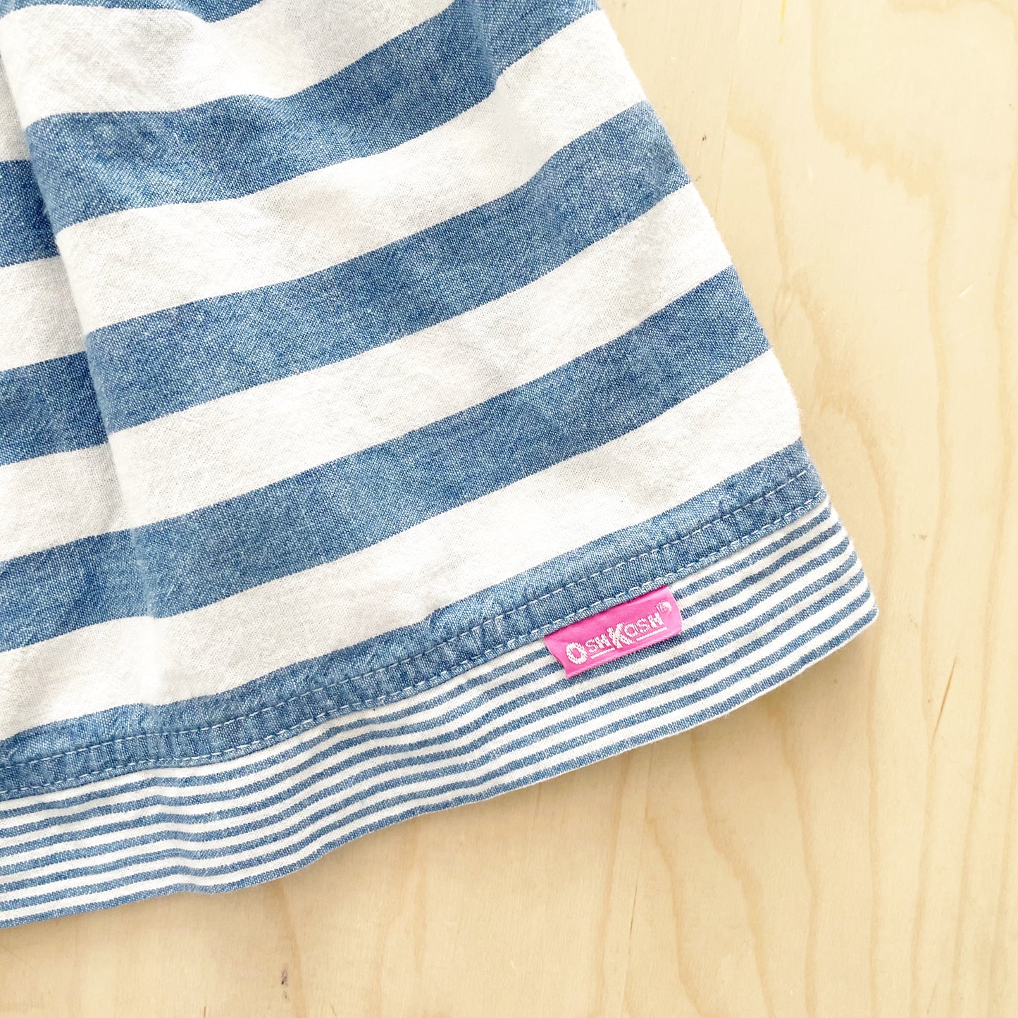 OshKosh Chambray Stripe Skirt - Yellow Clover Vintage Kids Clothes