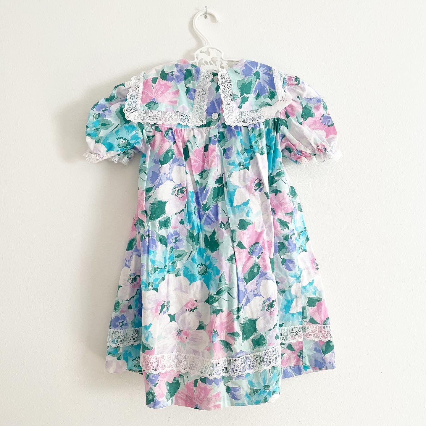 Floral Sailor Collar Dress - Yellow Clover Vintage Kids Clothes