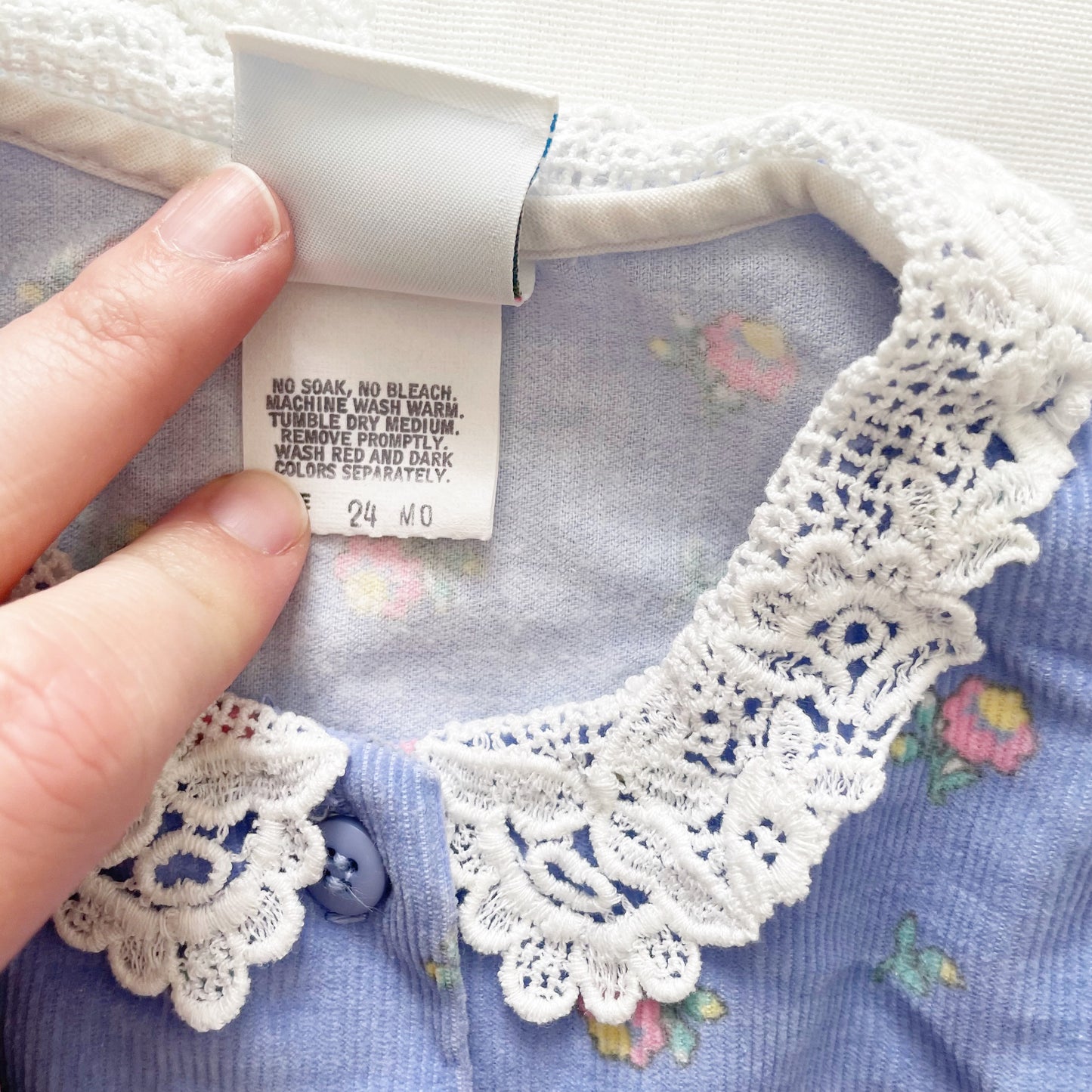 OshKosh Floral Cord Lace Collar Dress