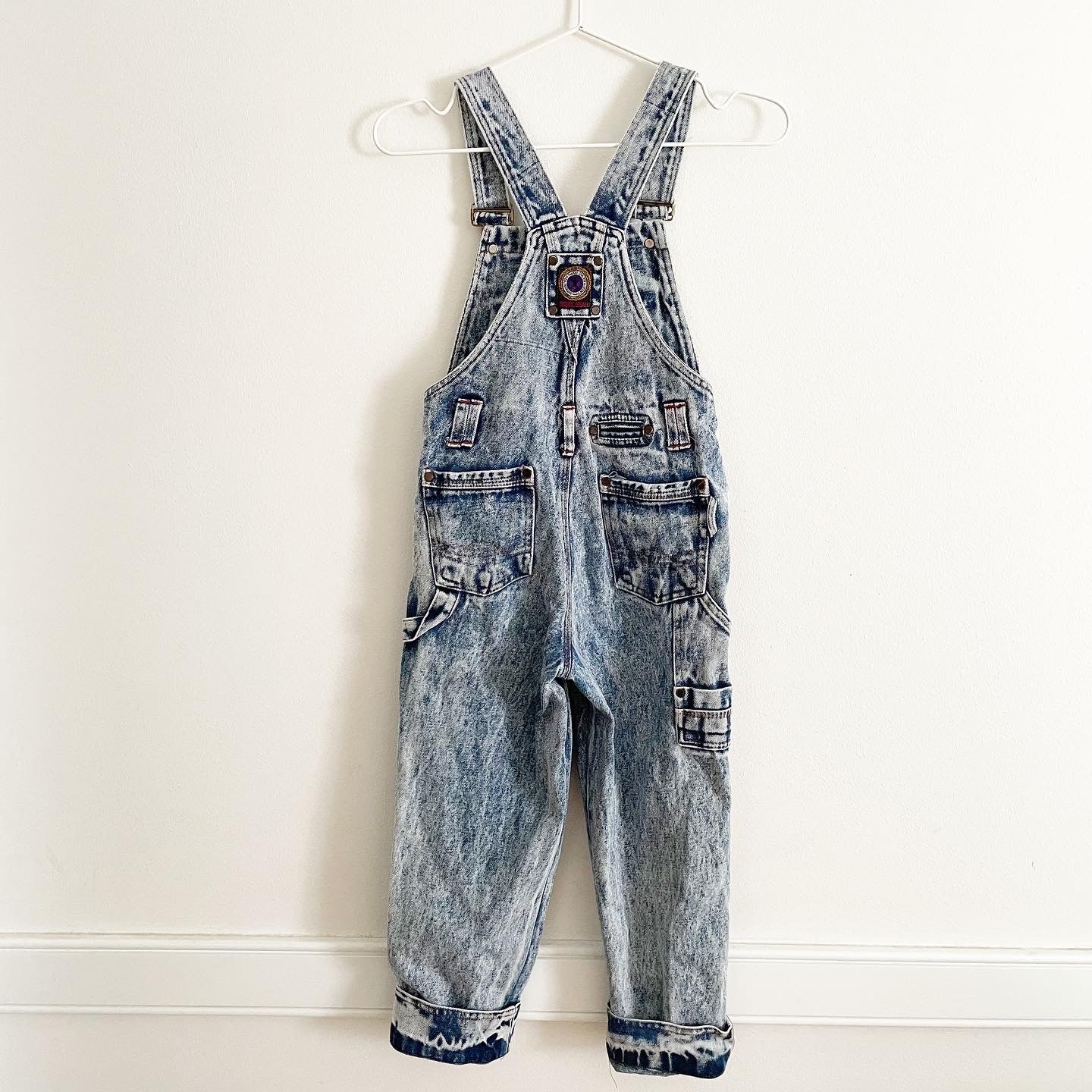 Body Gear Acid Wash Overalls - Yellow Clover Vintage Kids Clothes