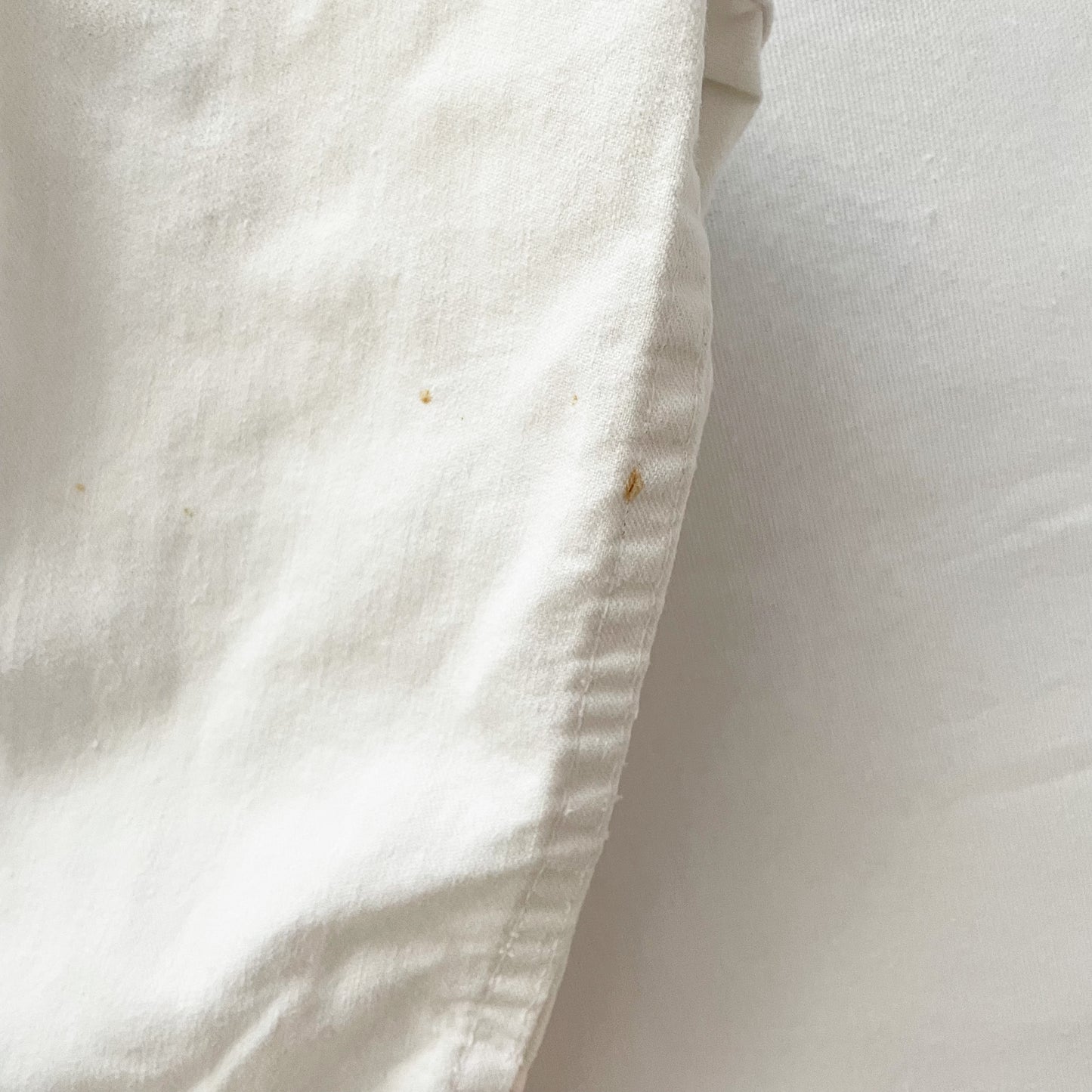 OshKosh Classic Cut White Overalls - Yellow Clover Vintage Kids Clothes