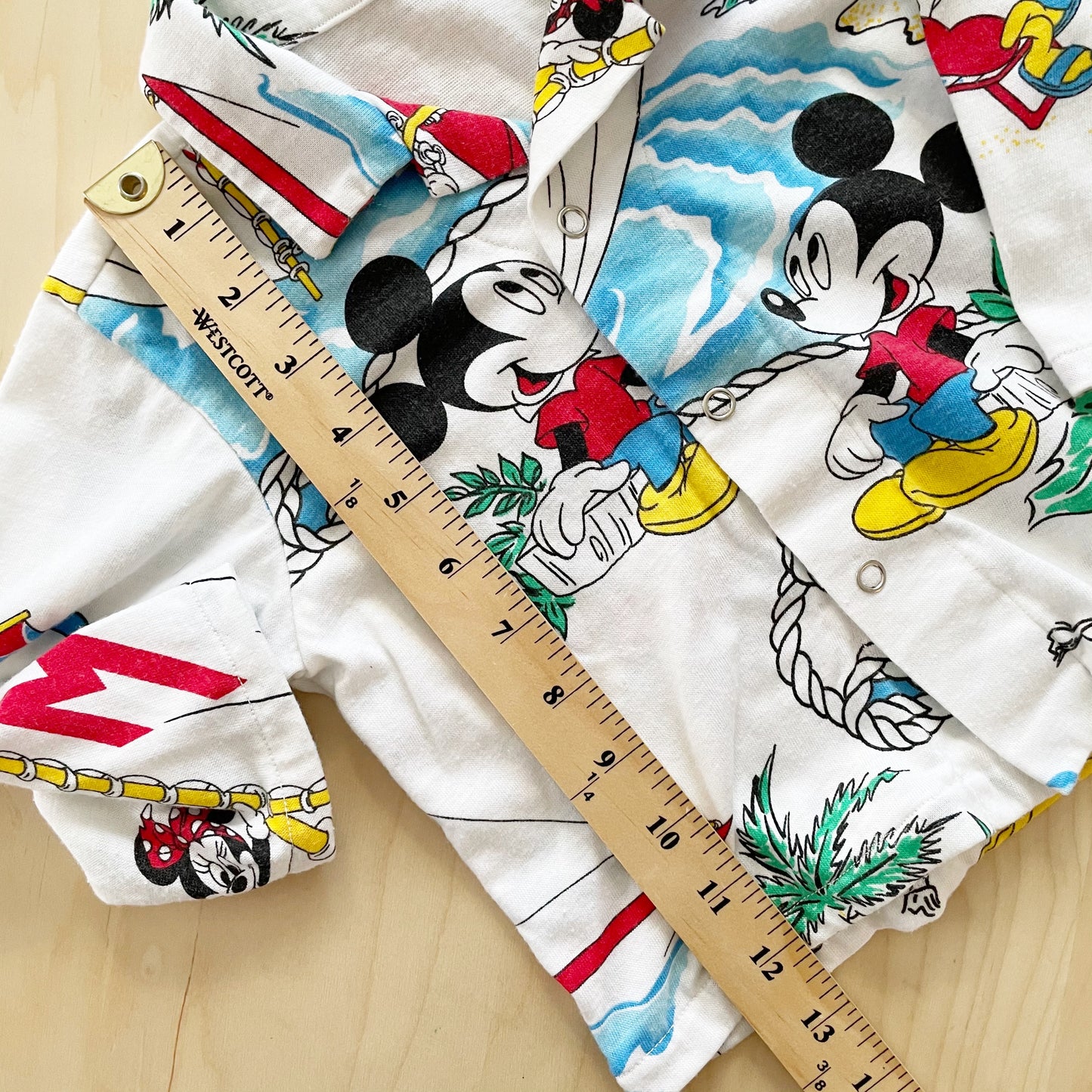 Vintage Mickey Tropical Pajamas Set - Yellow Clover Vintage Kids Clothes