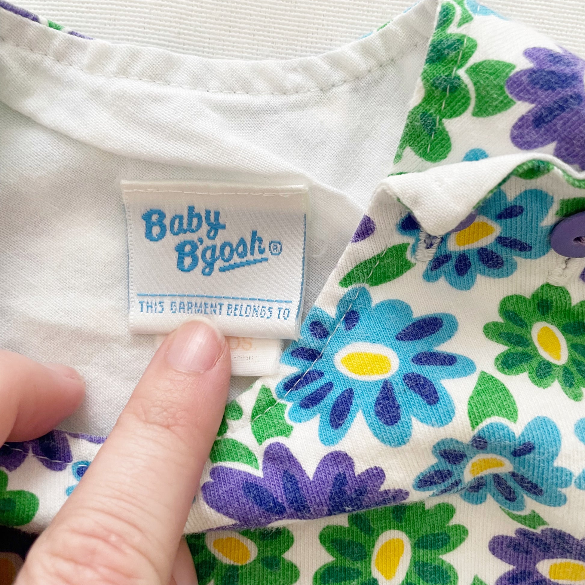 Baby B’gosh Daisy Floral Skirted Bubble Romper - Yellow Clover Vintage Kids Clothes