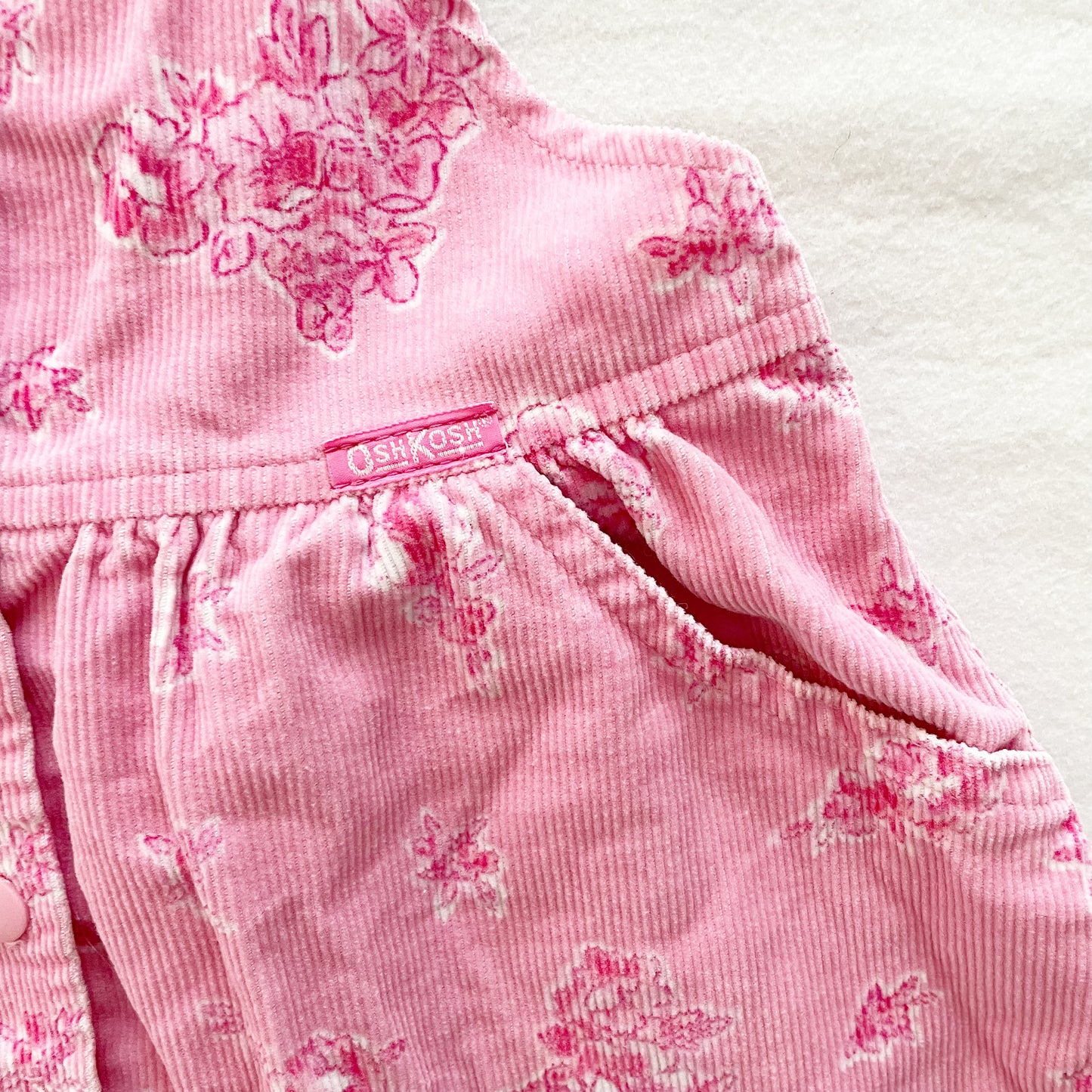 OshKosh Floral Ruffle Skirtall - Yellow Clover Vintage Kids Clothes