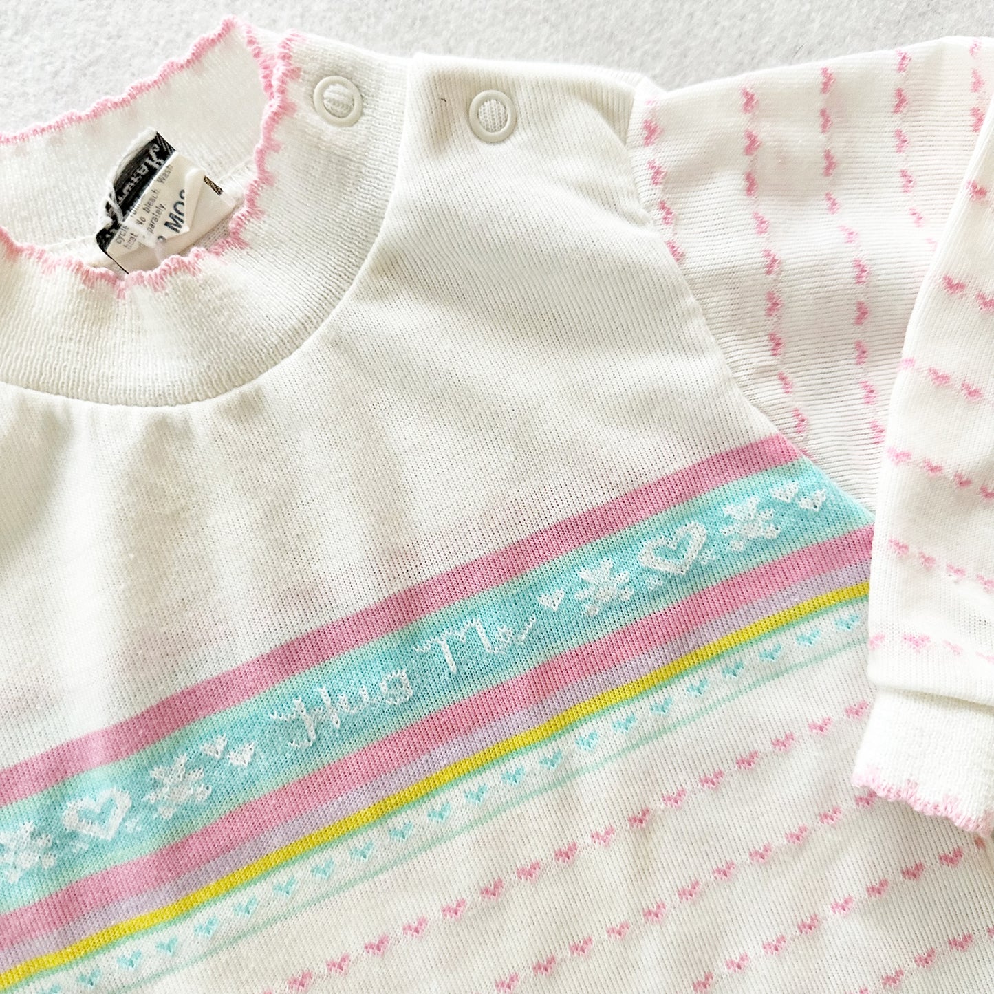 Hug Me Stripe Shirt - Yellow Clover Vintage Kids Clothes