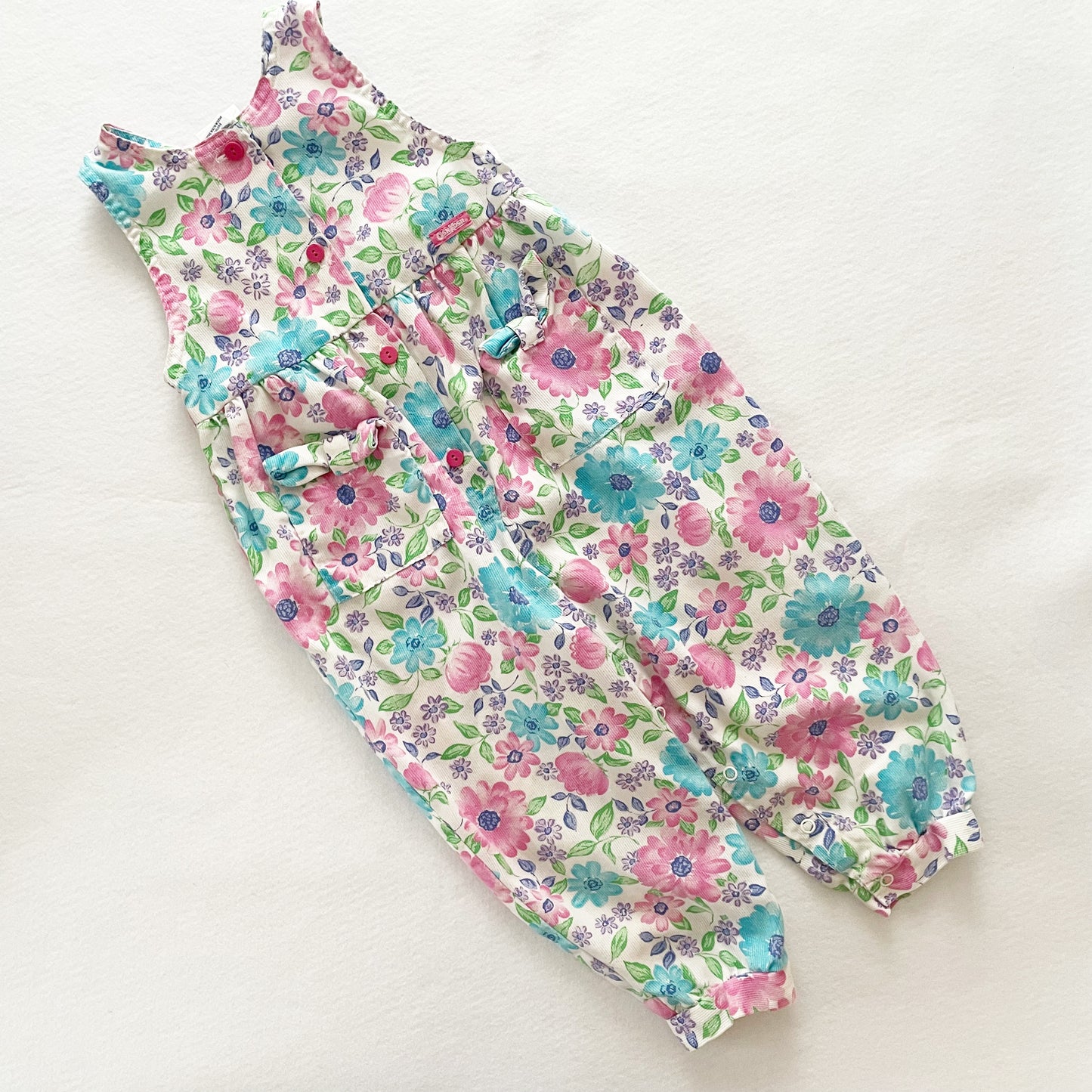 Vintage OshKosh Floral Print Jumpsuit