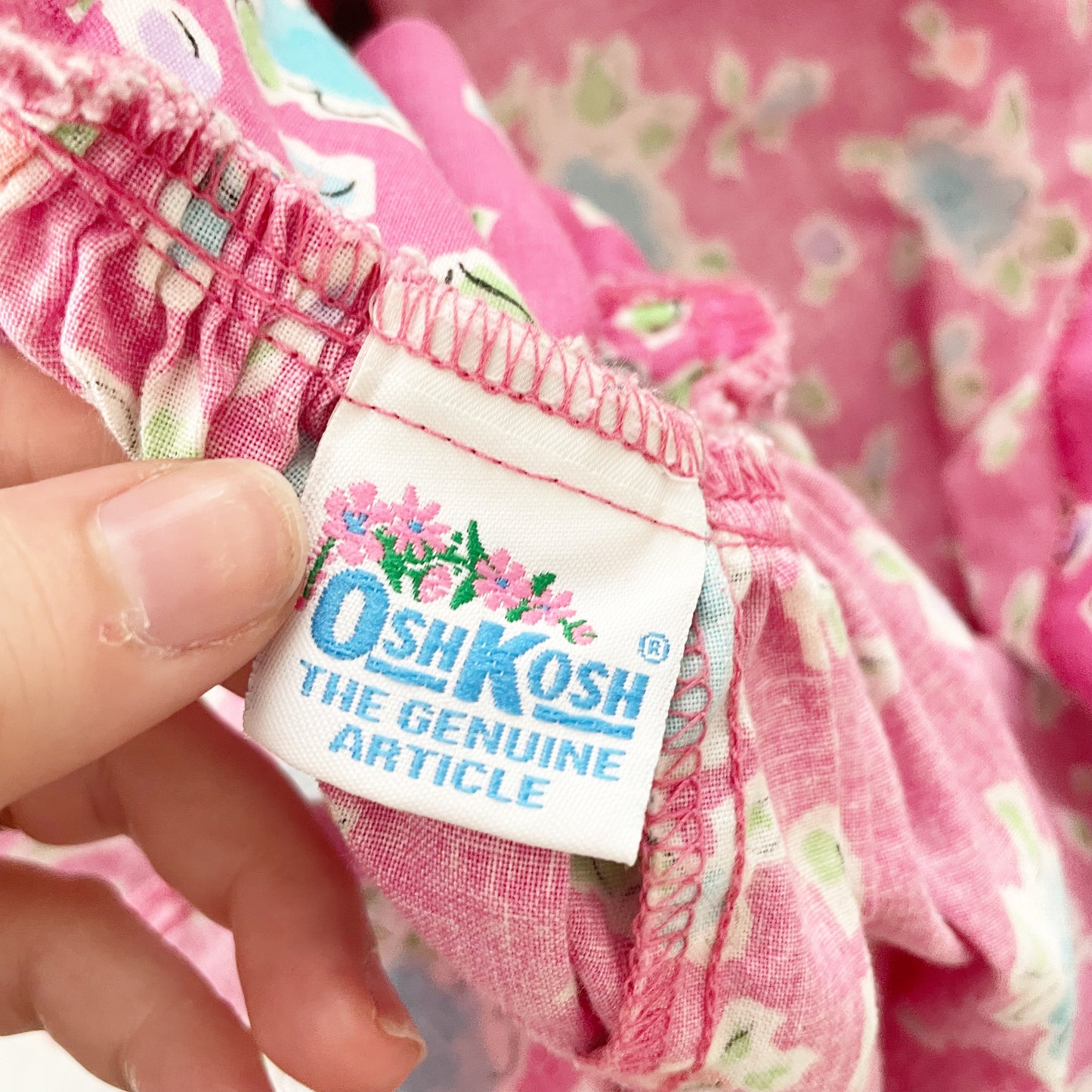 OshKosh Floral Ruffle Dress - Yellow Clover Vintage Kids Clothes