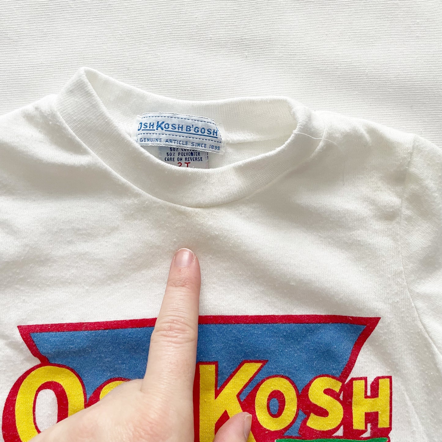OshKosh Logo Tee - Yellow Clover Vintage Kids Clothes