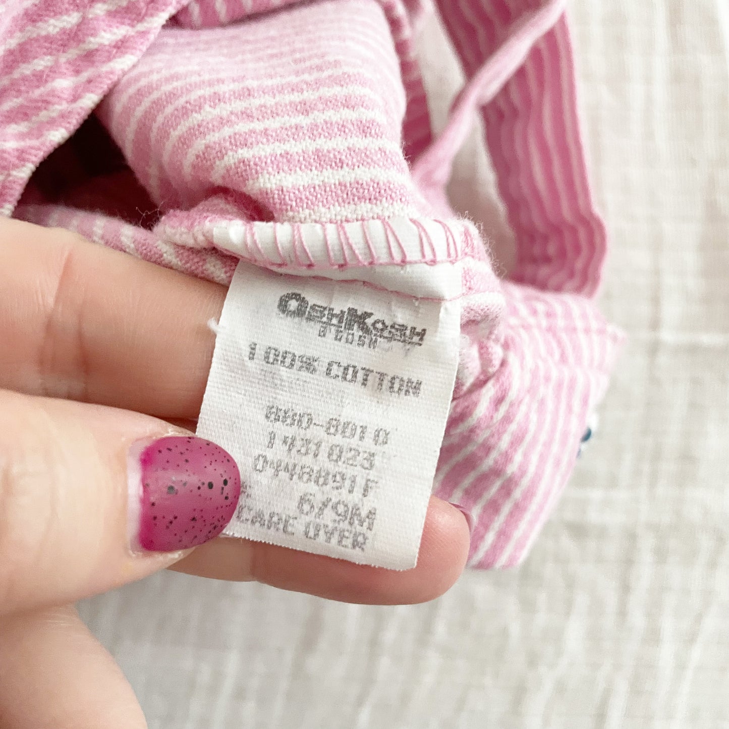 OshKosh Pink Hickory Bubble Overalls