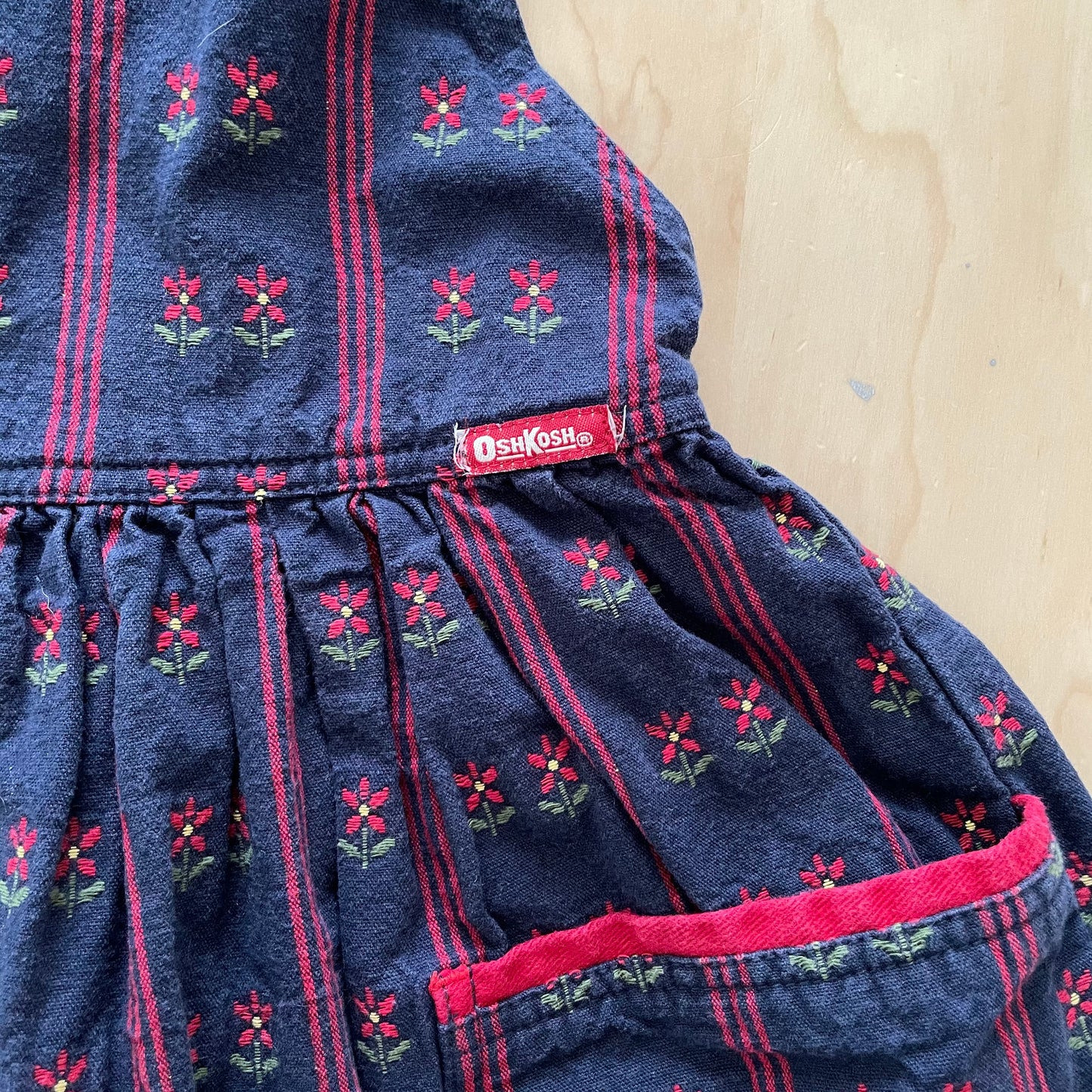 OshKosh Floral Woven Dress - Yellow Clover Vintage Kids Clothes