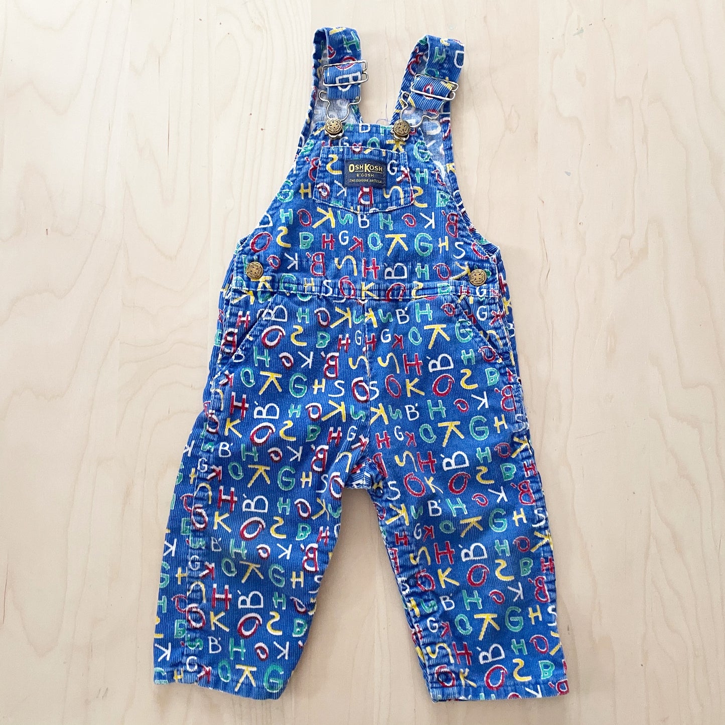 Vintage OshKosh Spell Out Cord Overalls