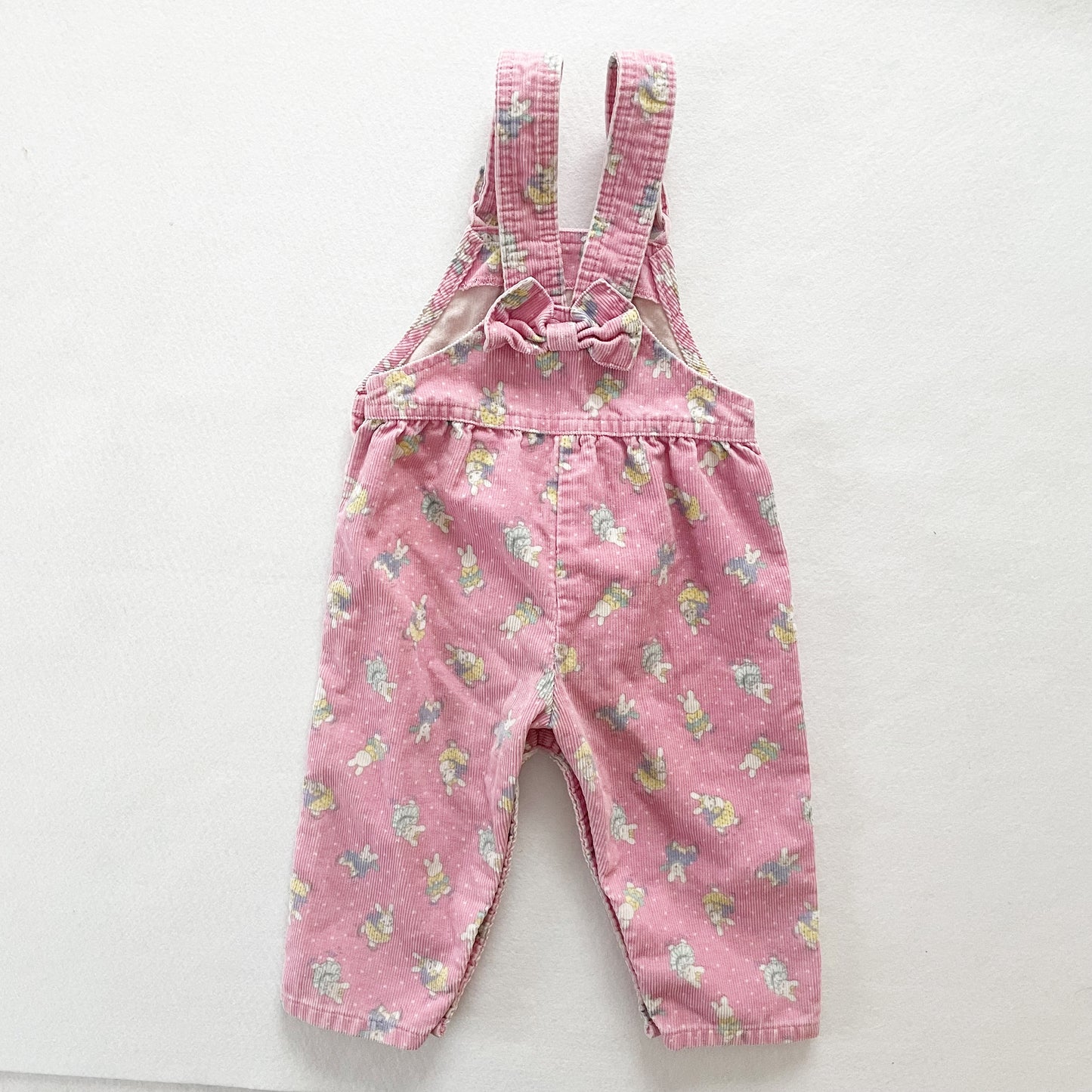 OshKosh Skating Bunnies Bow Back Overalls