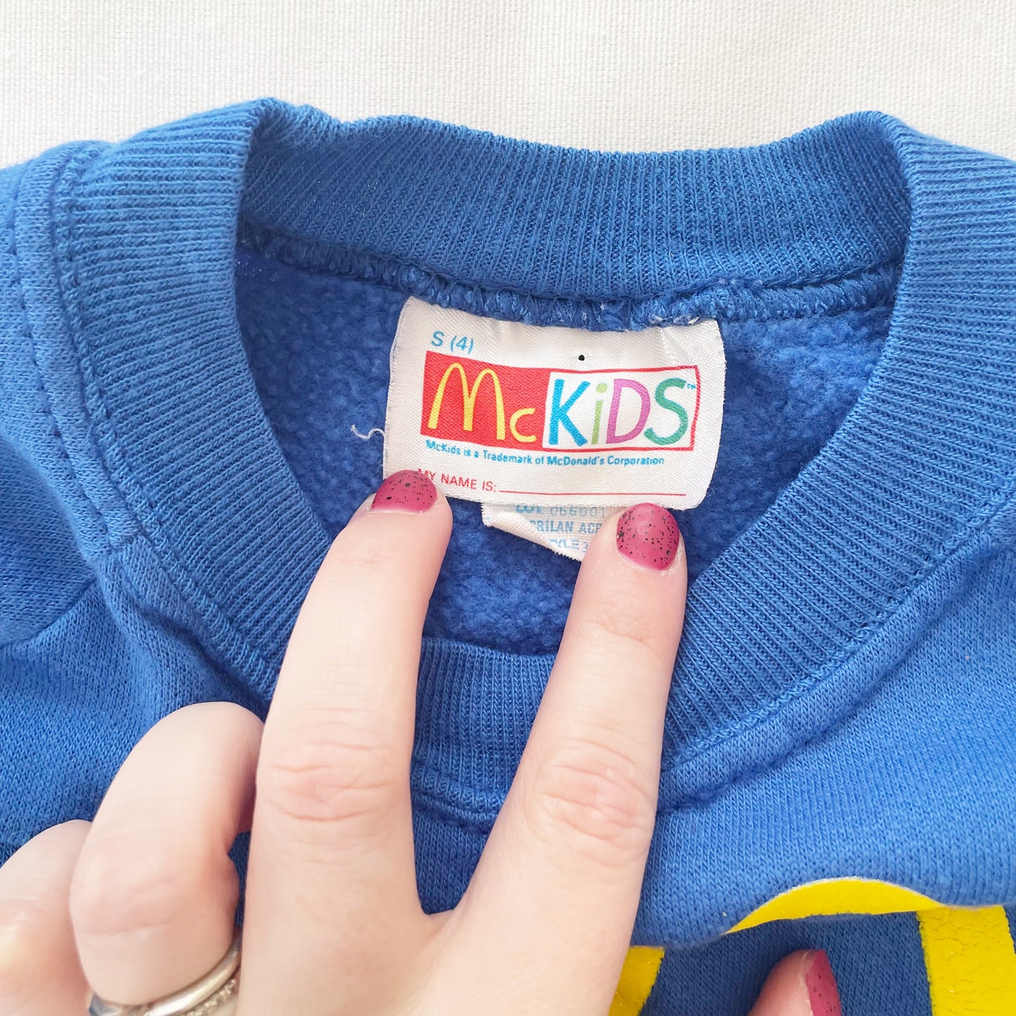 McKids Logo Sweatshirt • 2T? - Yellow Clover Vintage Kids Clothes