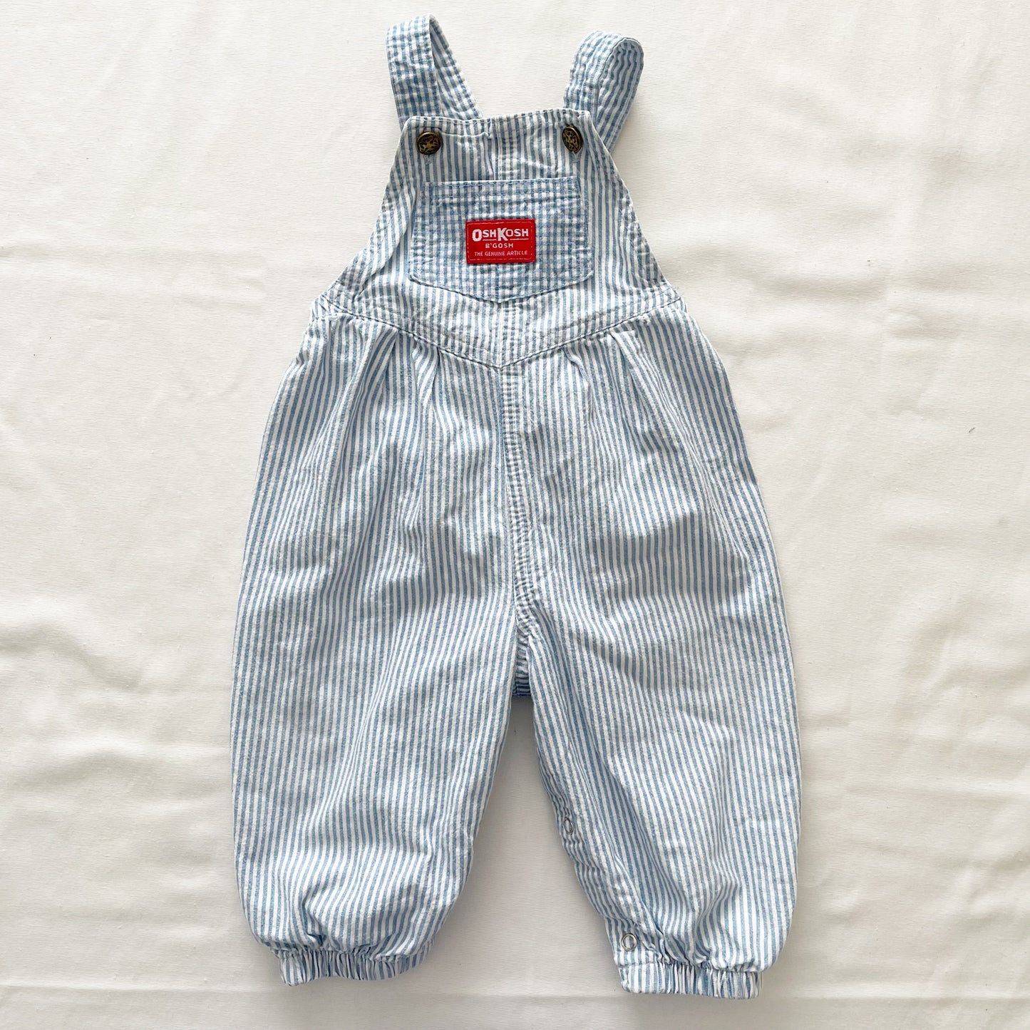 OshKosh Striped Gingham Bubble Overalls