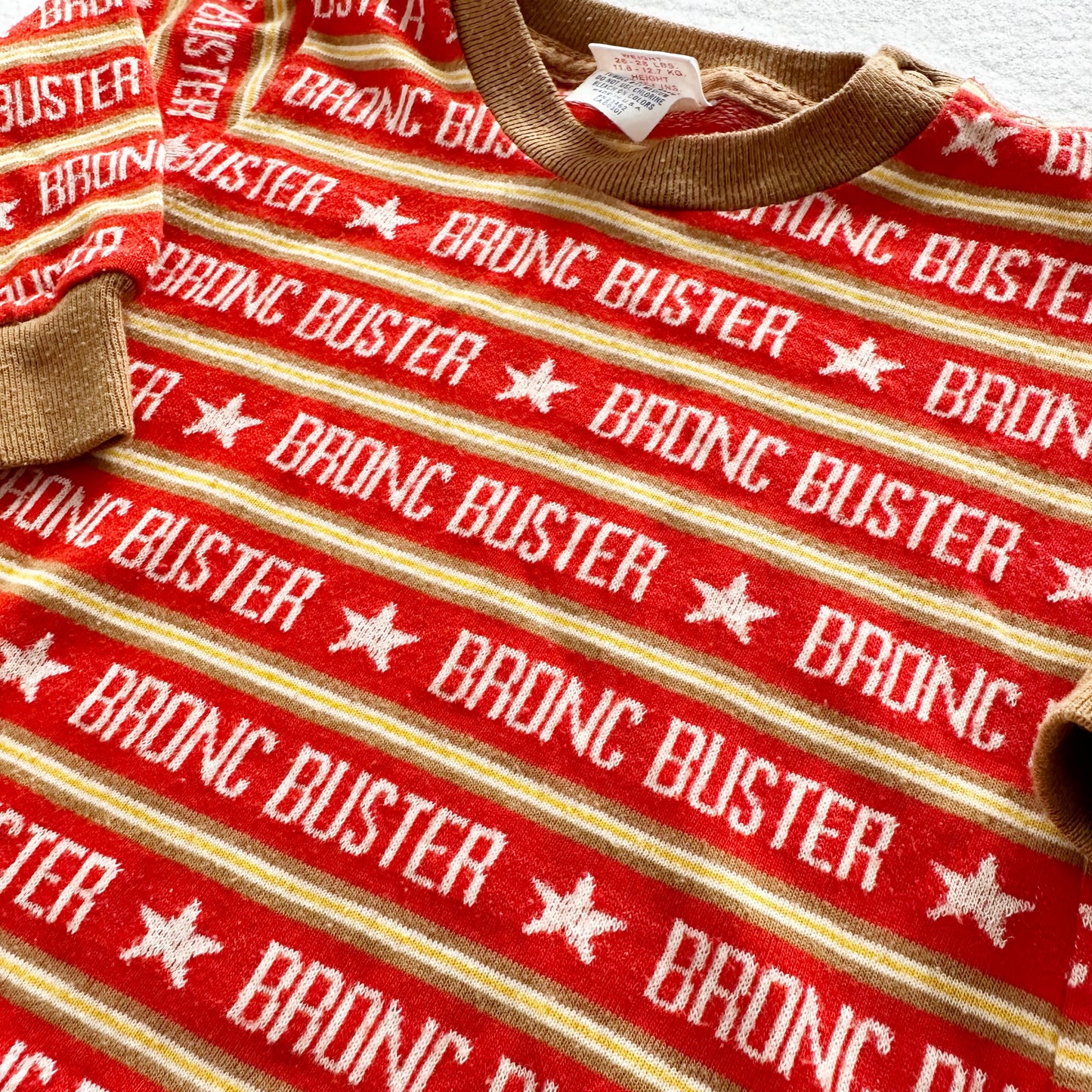 Buster Brown Bronc Buster Shirt - Yellow Clover Vintage Kids Clothes