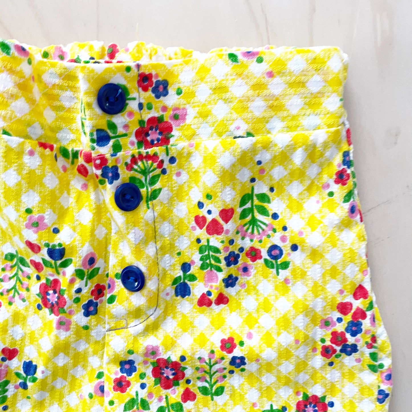 Vintage Butterfly Floral Vest Set - Yellow Clover Vintage Kids Clothes
