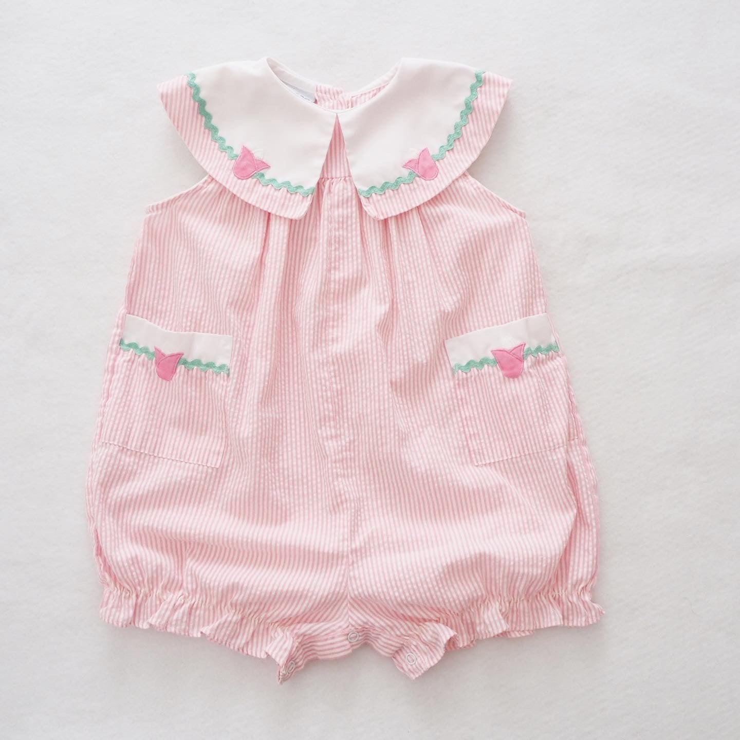 Samara Seersucker Bubble Romper
