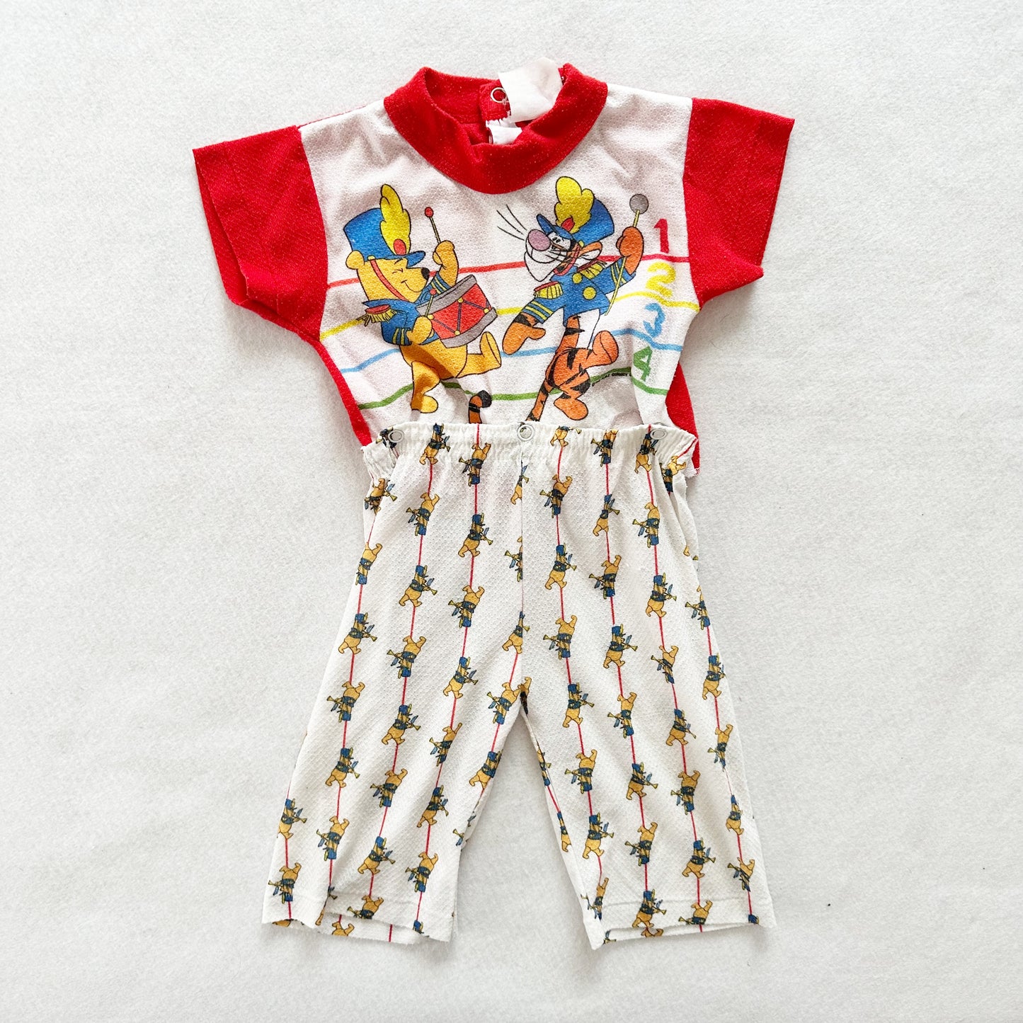 Winnie the Pooh Band Pajamas - Yellow Clover Vintage Kids Clothes