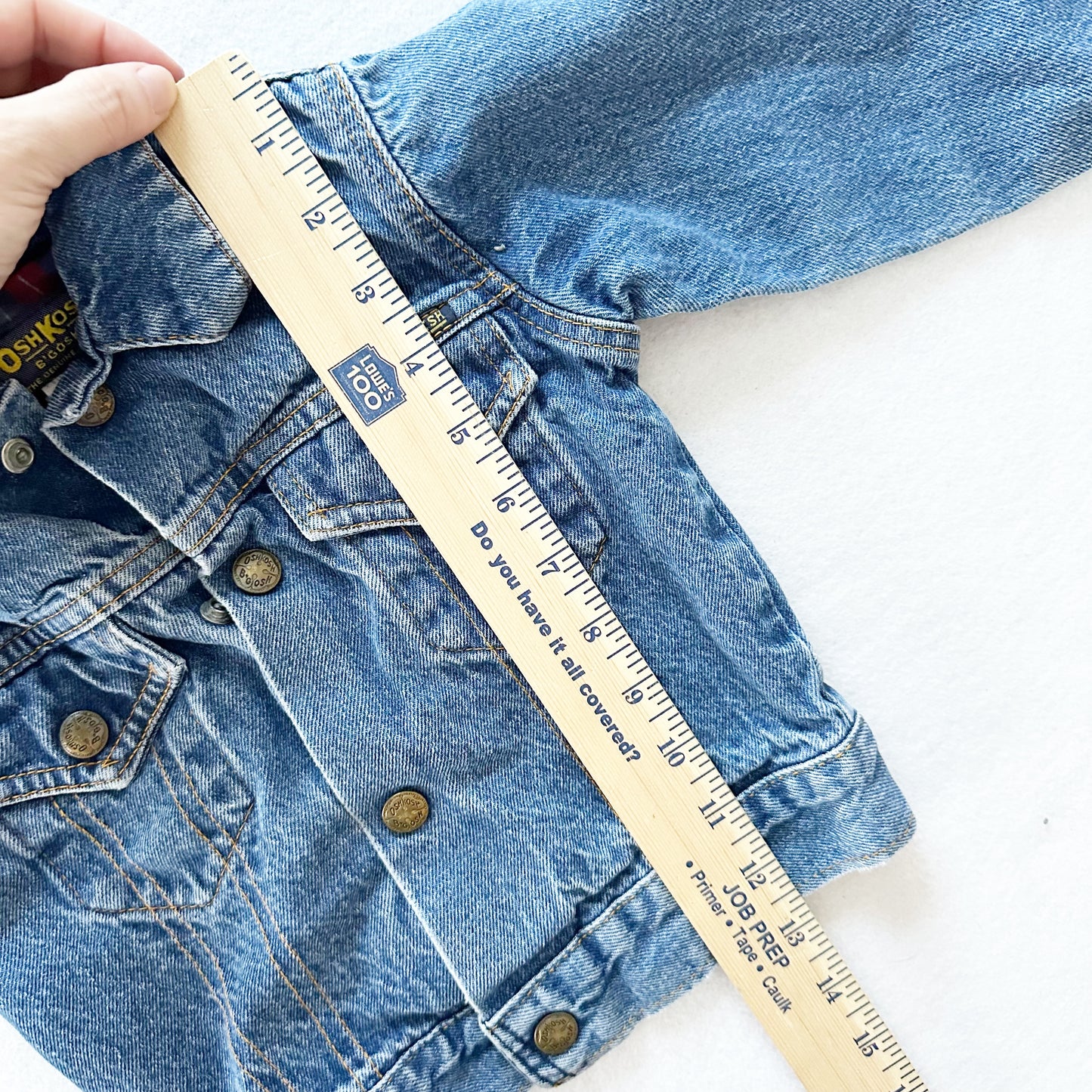 OshKosh Lined Denim Jacket - Yellow Clover Vintage Kids Clothes