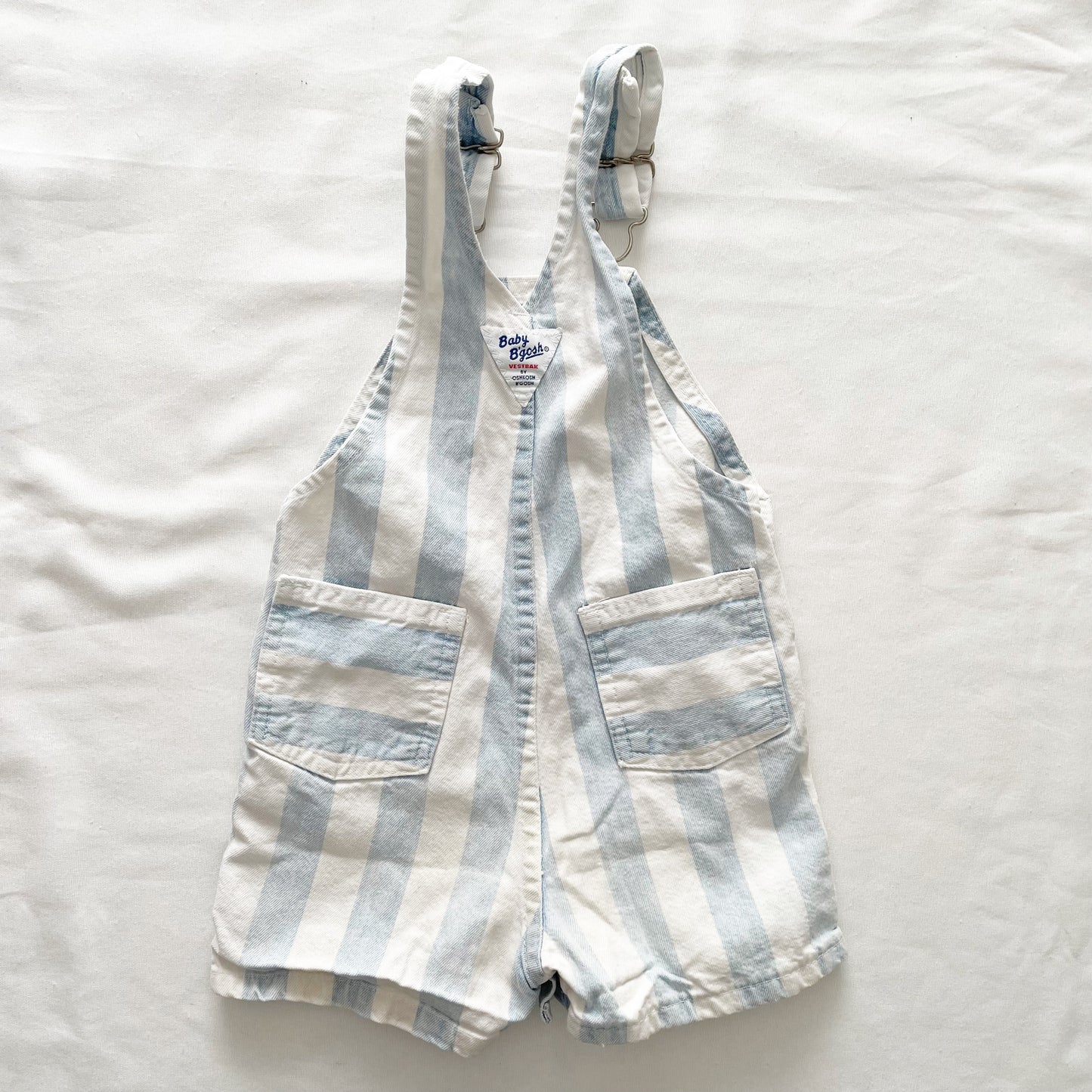Baby B’gosh Light Blue Stripe Shortalls