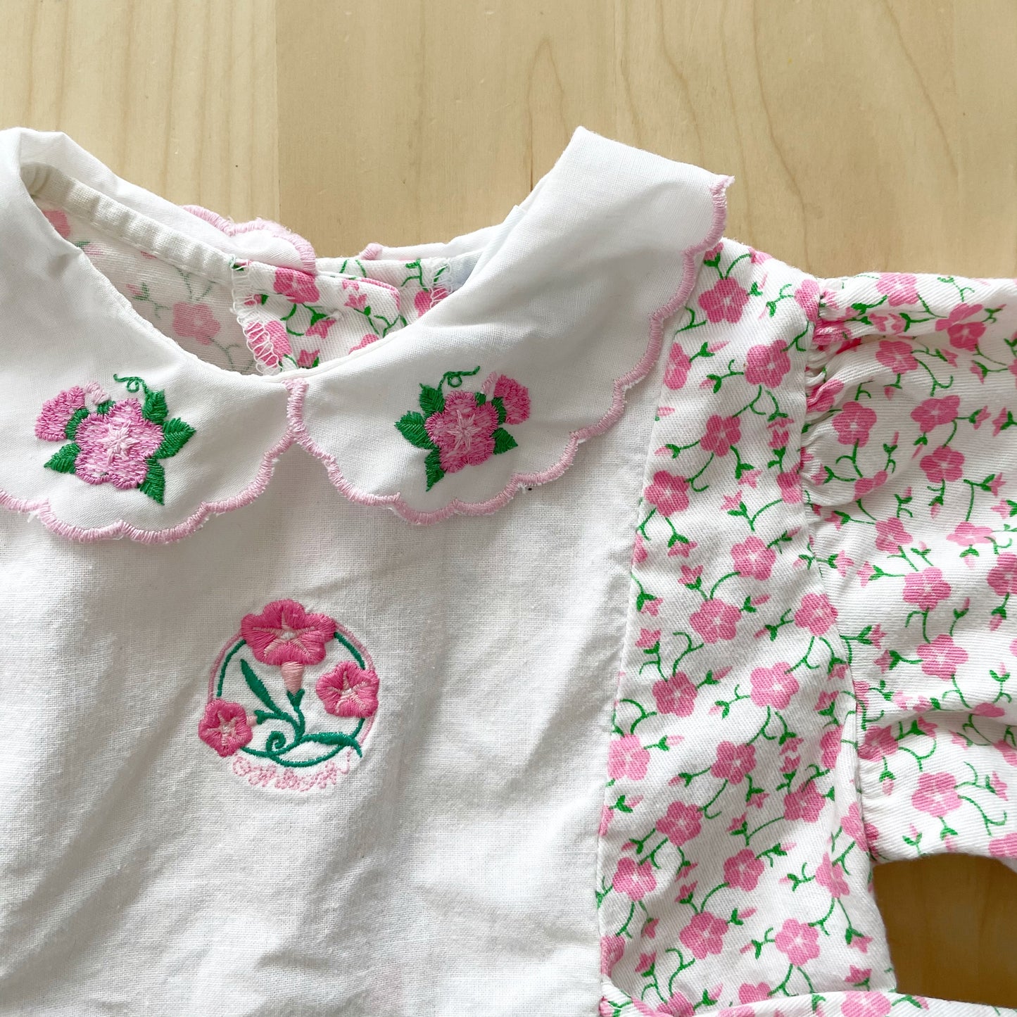 OshKosh Floral Collared Dress - Yellow Clover Vintage Kids Clothes