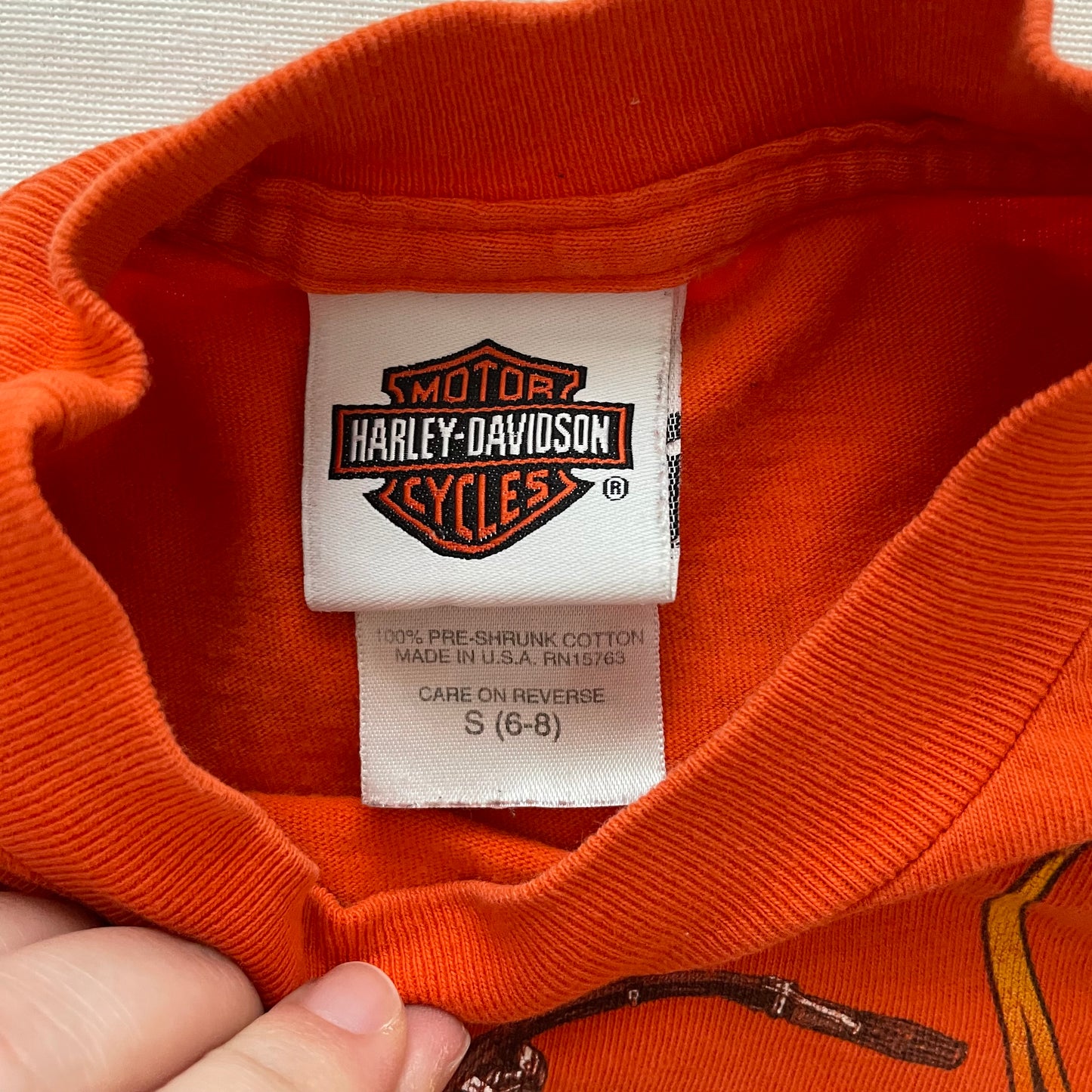 Harley-Davidson Graphic Tee • 6-8y - Yellow Clover Vintage Kids Clothes