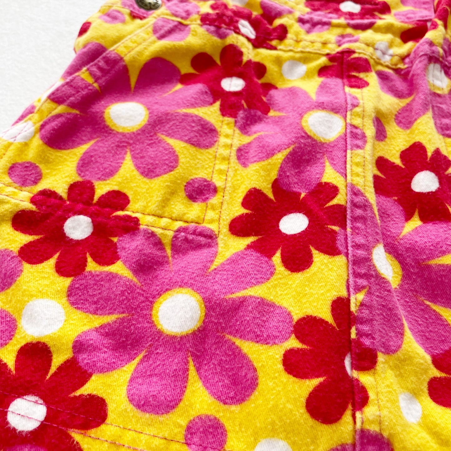 OshKosh Mod Daisy Skirtalls - Yellow Clover Vintage Kids Clothes
