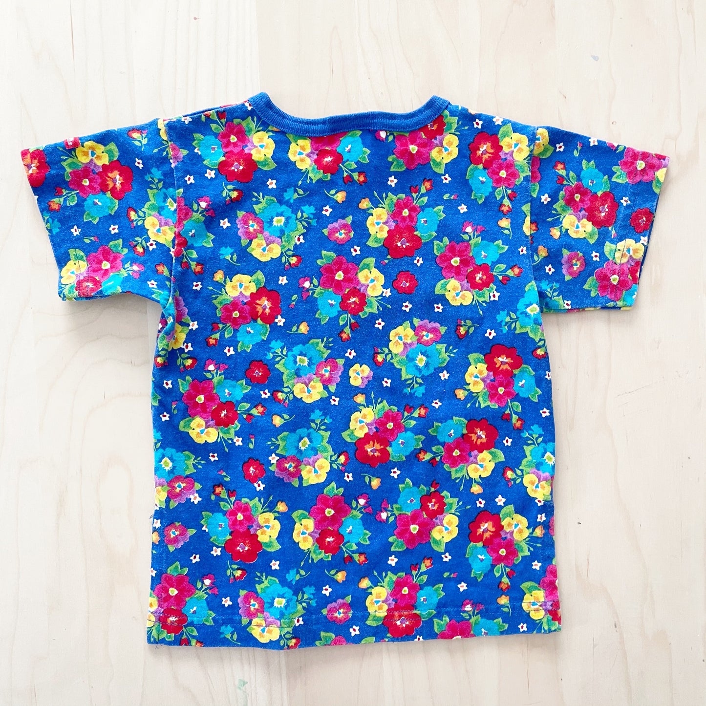 OshKosh Bright Floral Tee - Yellow Clover Vintage Kids Clothes