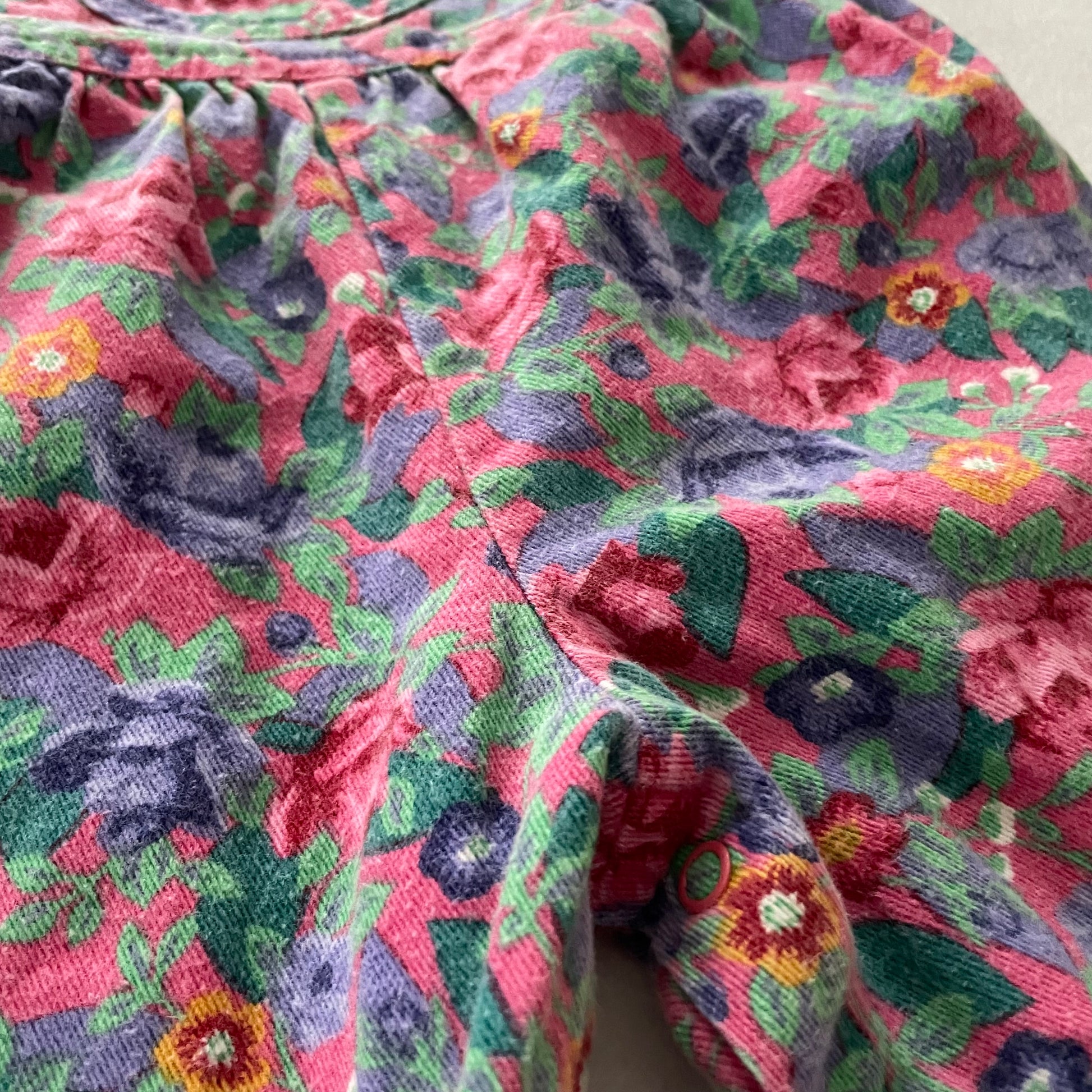 Baby B’gosh Floral Print Bubble Overalls - Yellow Clover Vintage Kids Clothes