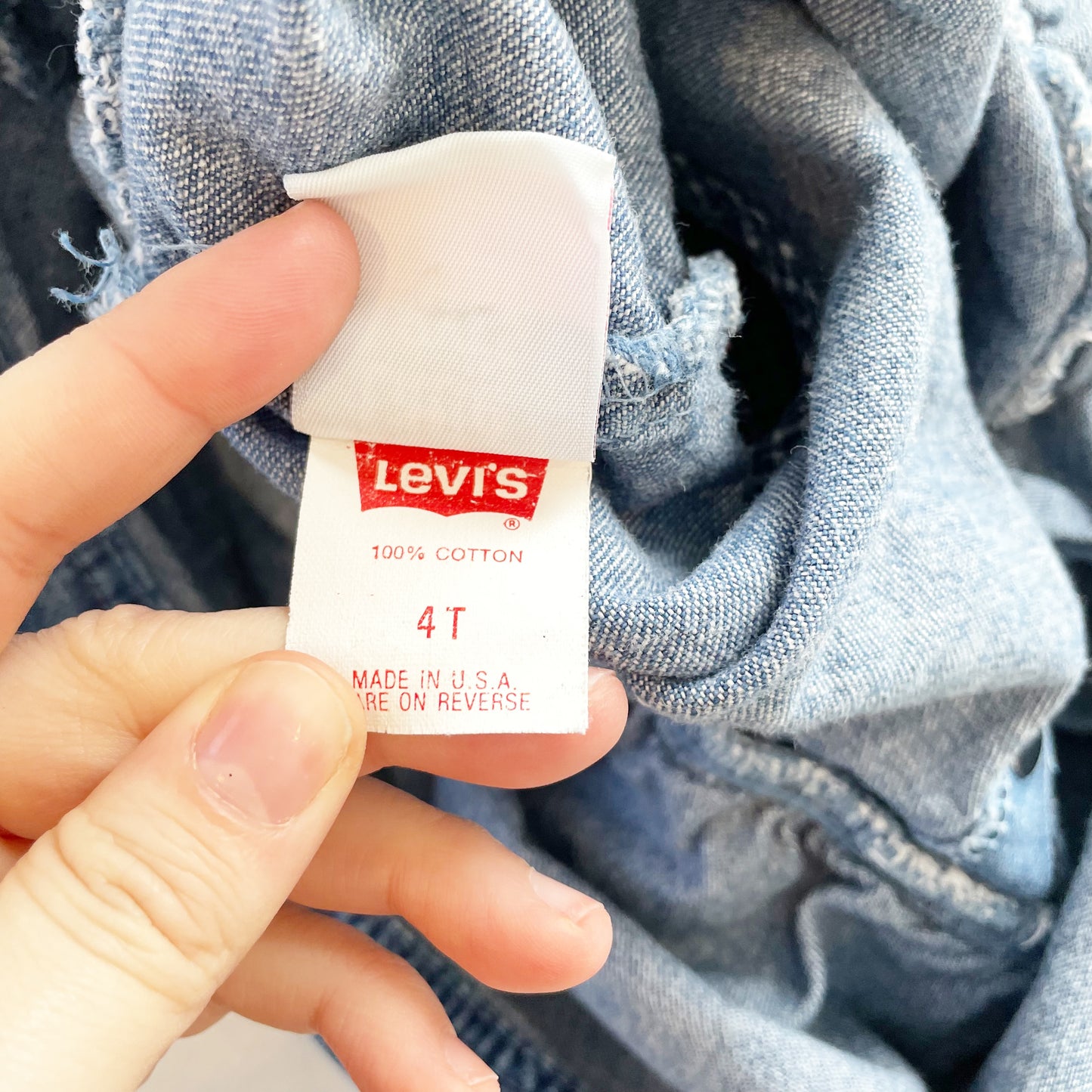 Levi’s Red Ricrac Denim Dress • 4T