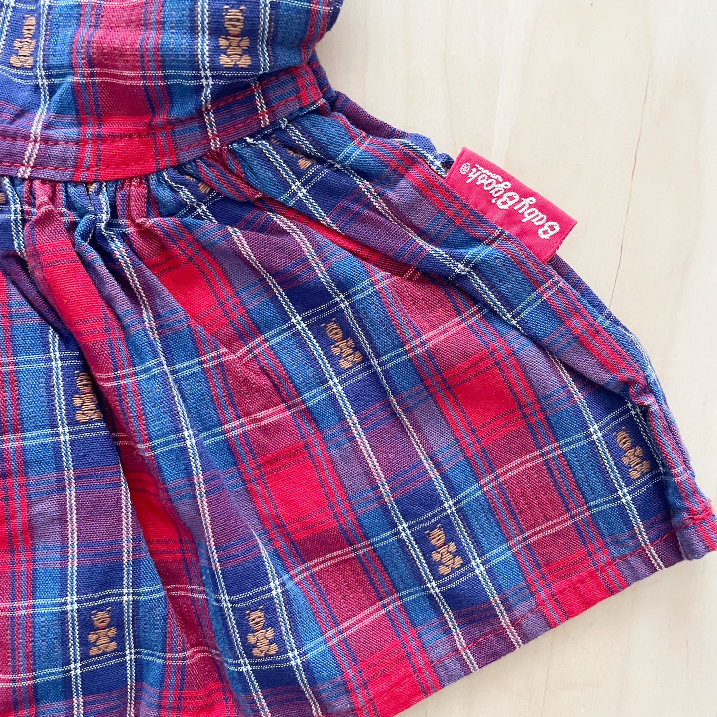 Baby B’gosh Bear Plaid Dress - Yellow Clover Vintage Kids Clothes