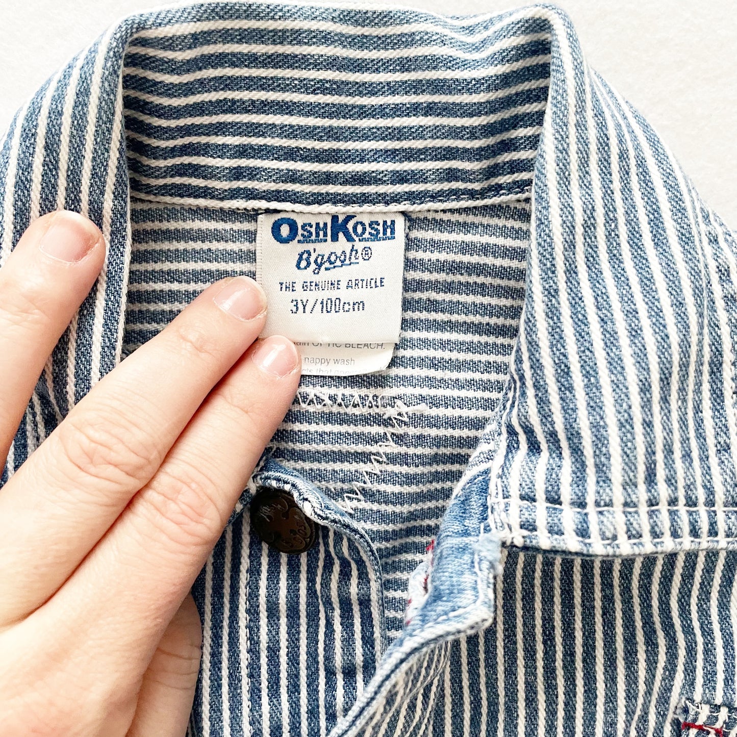 OshKosh Hickory Stripe Chore Coat - Yellow Clover Vintage Kids Clothes