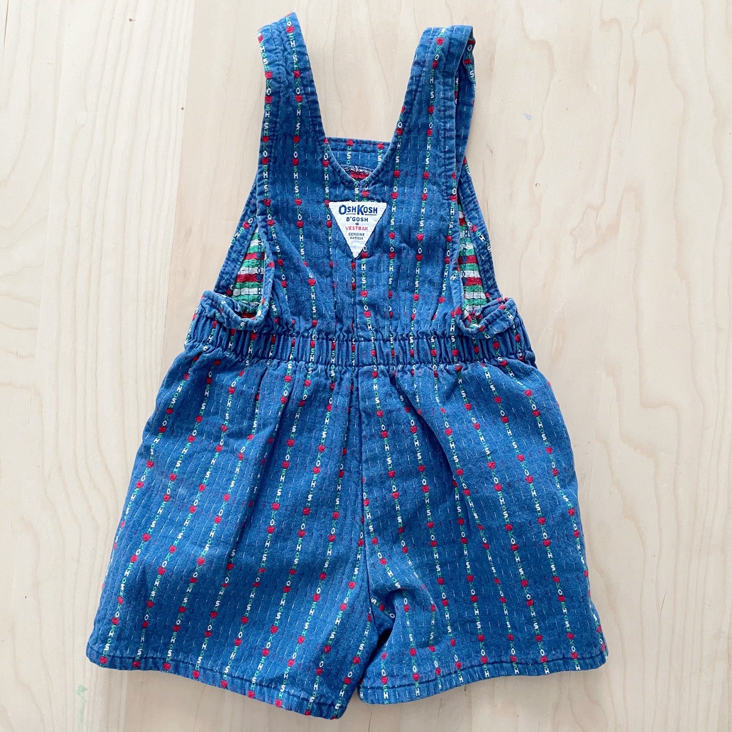 OshKosh Spell Out Shortalls - Yellow Clover Vintage Kids Clothes
