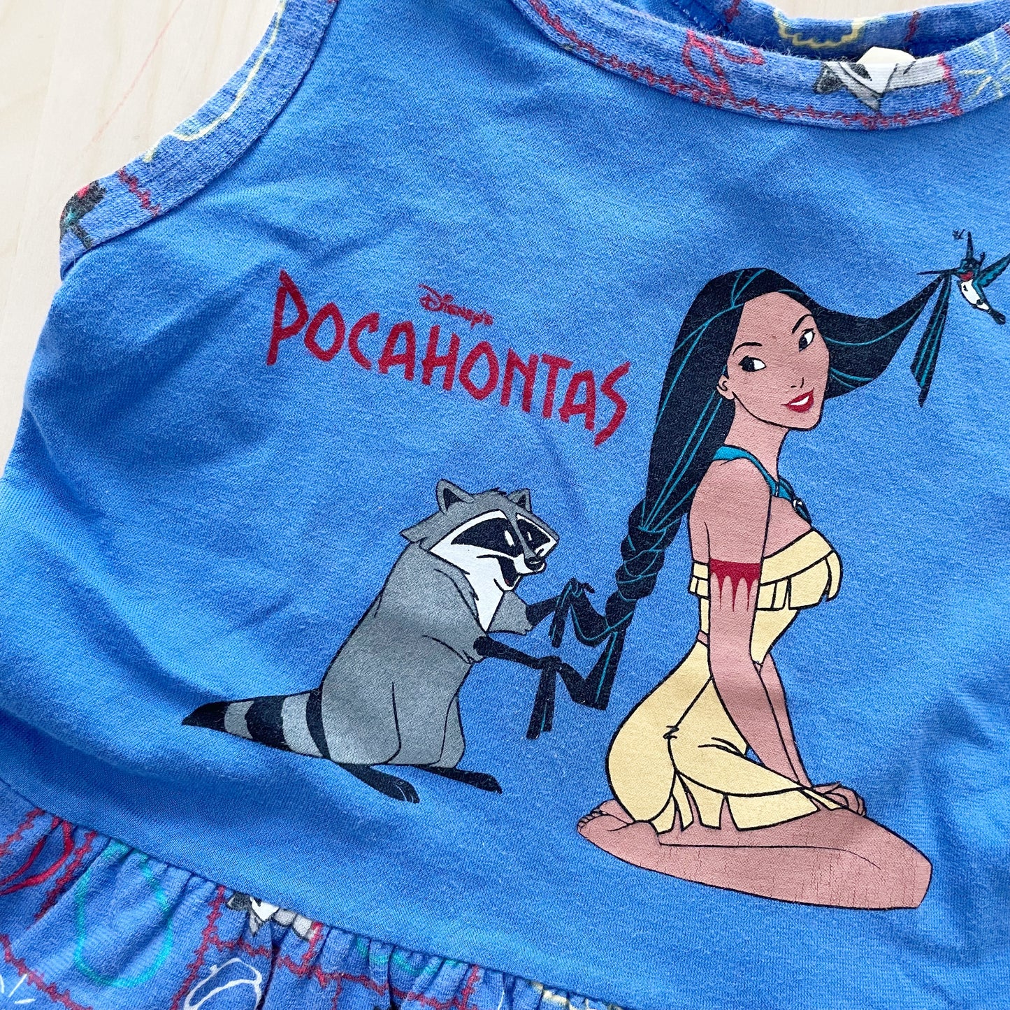 Pocahontas Ruffle Peplum Tank - Yellow Clover Vintage Kids Clothes