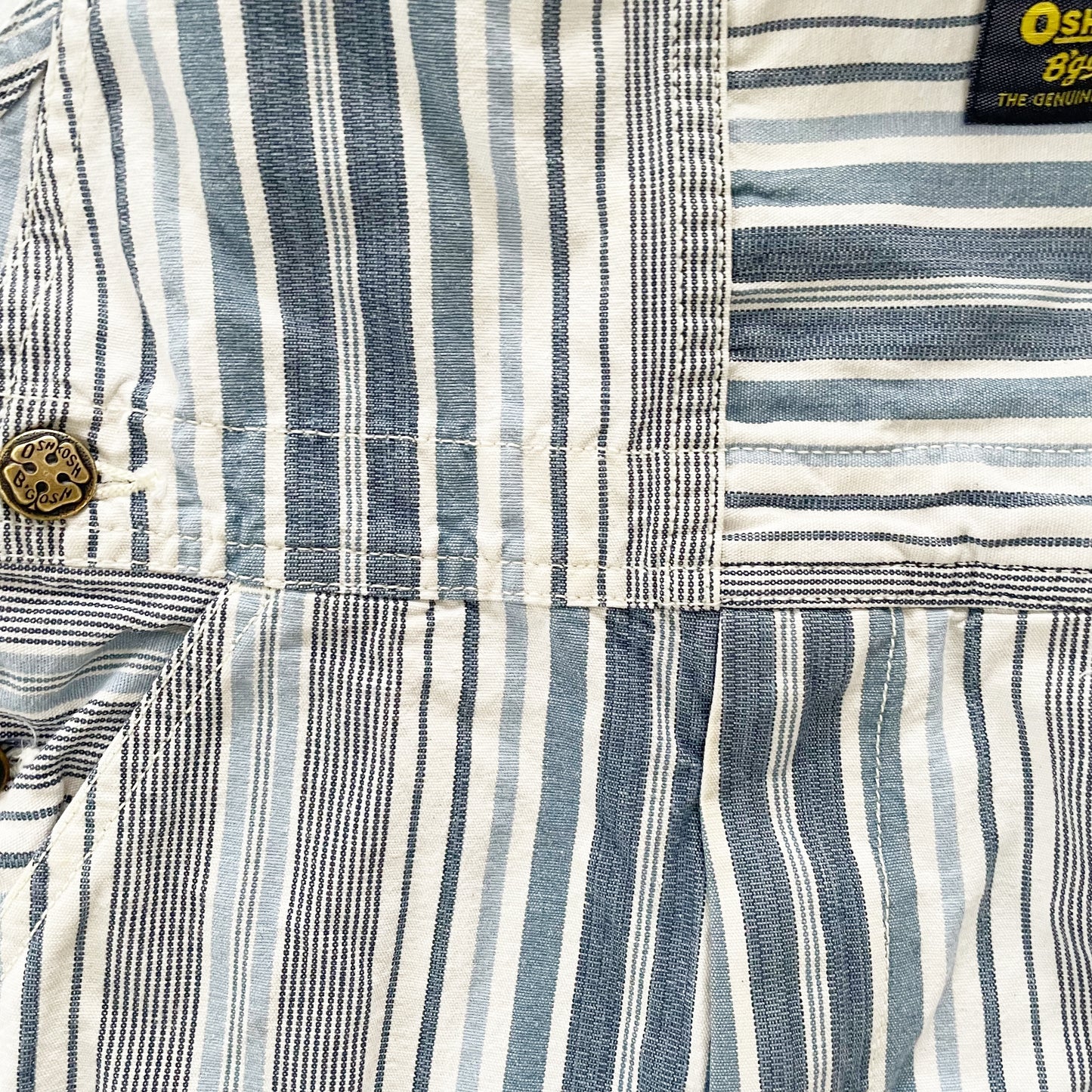 OshKosh Striped Shortalls - Yellow Clover Vintage Kids Clothes