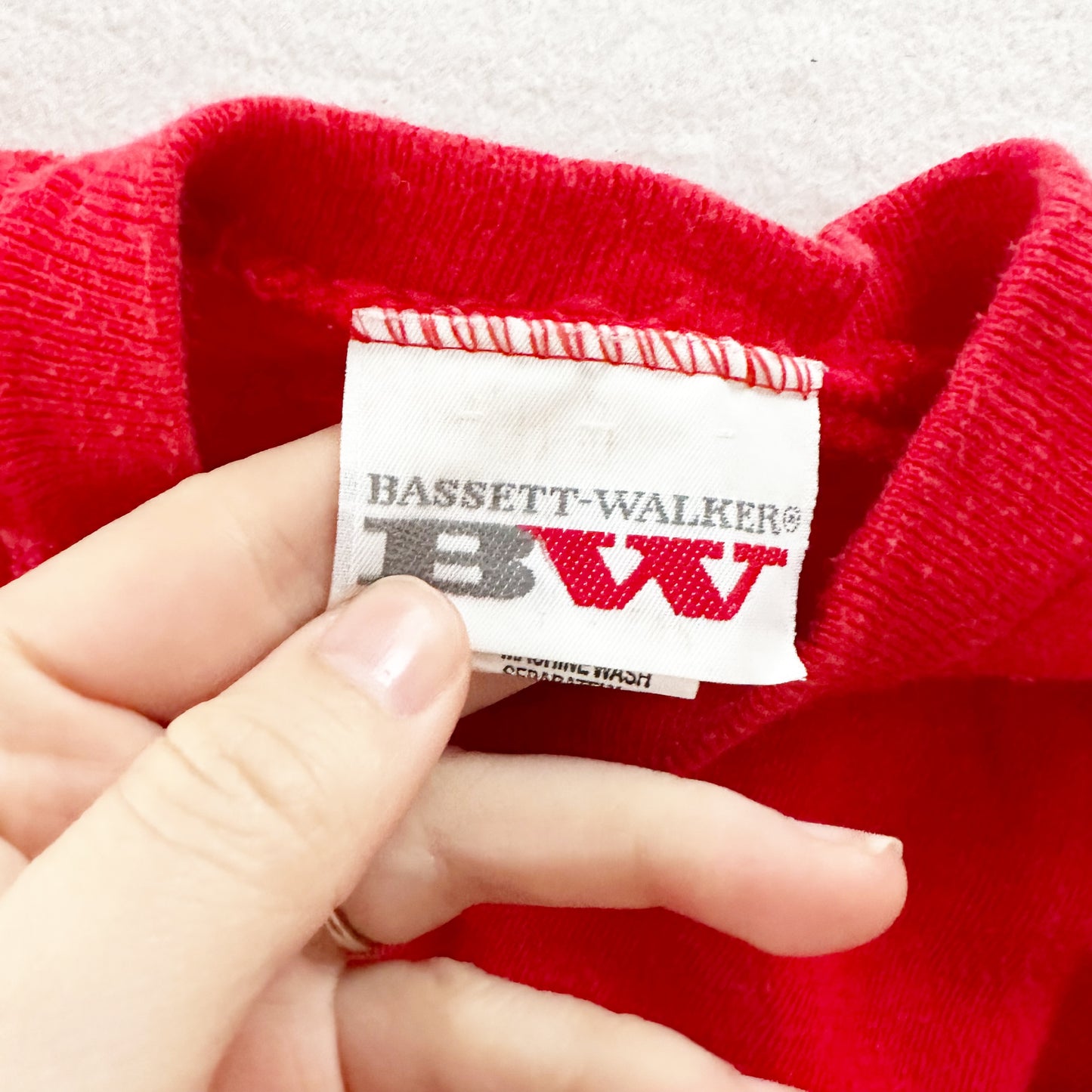 Classic Red Crewneck Sweatshirt - Yellow Clover Vintage Kids Clothes
