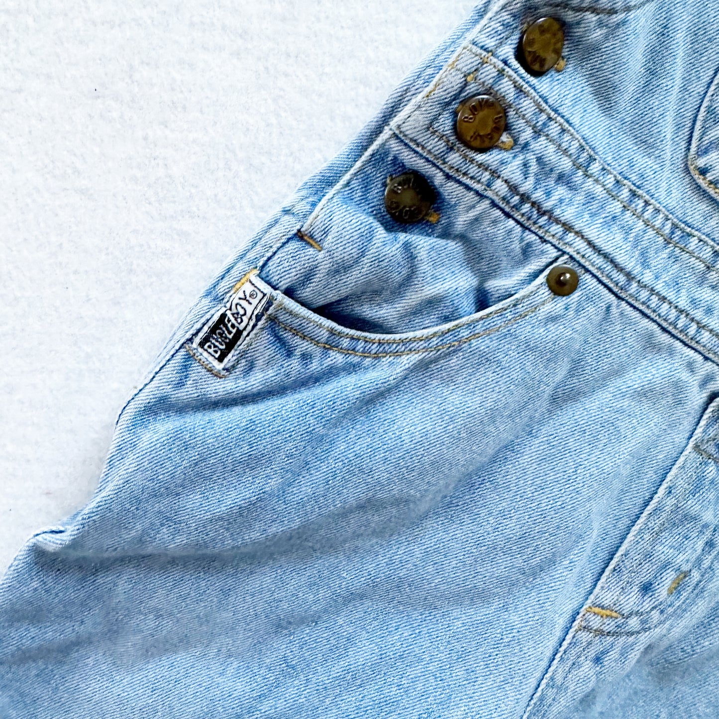 Bugle Boy Lighter Wash Overalls