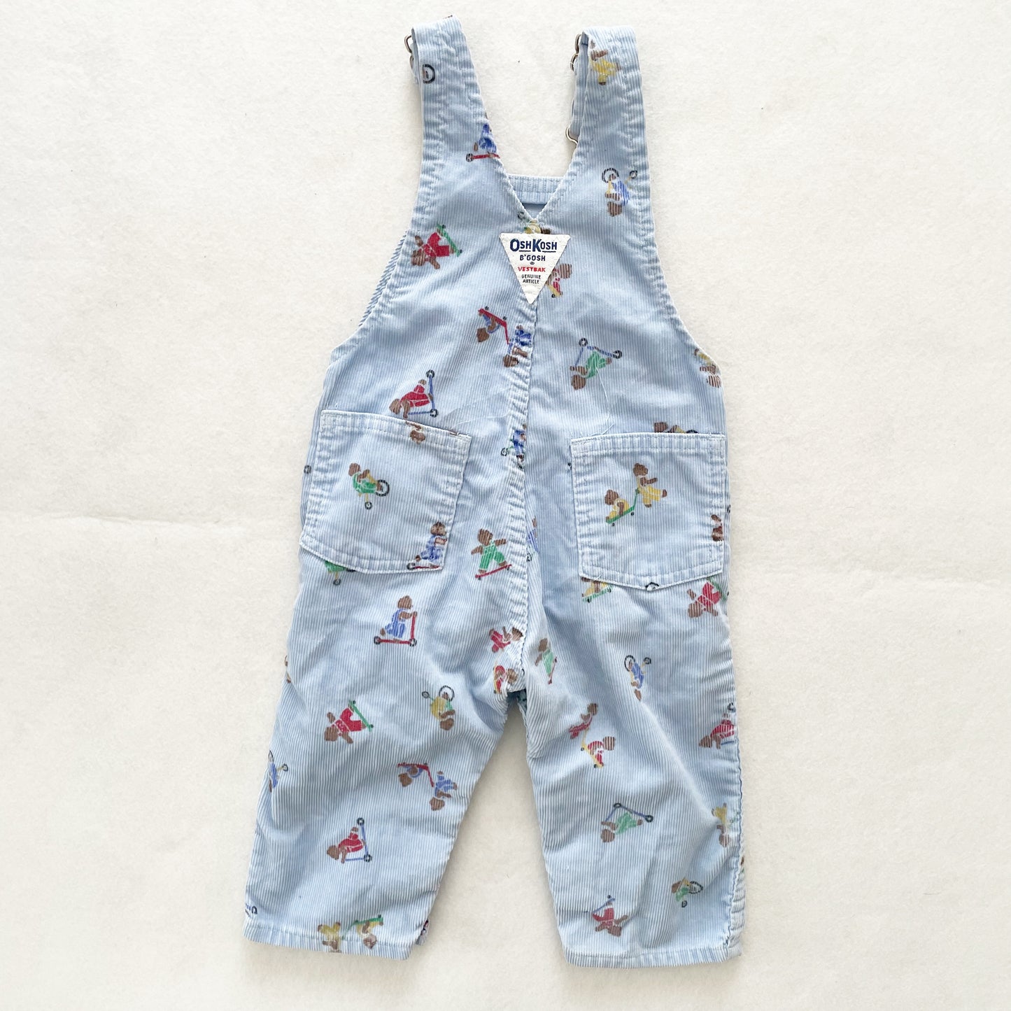 OshKosh Play Time Bears Overalls - Yellow Clover Vintage Kids Clothes