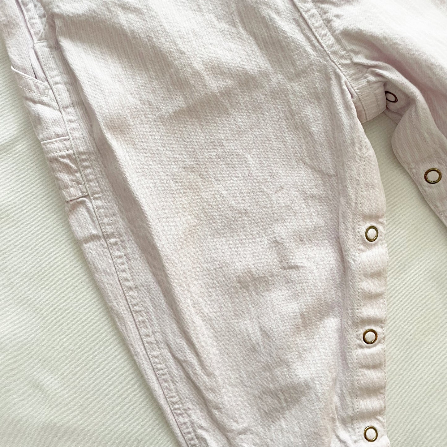OshKosh Pale Pink Stripe Overalls