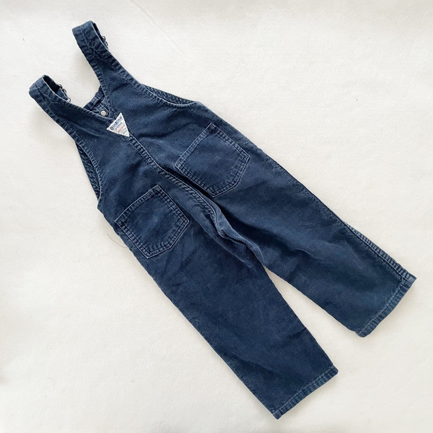 OshKosh Blue Cord Overalls - Yellow Clover Vintage Kids Clothes