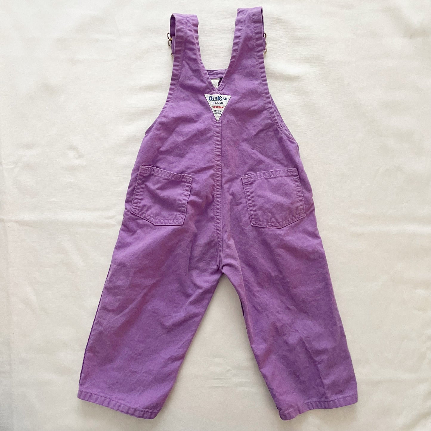 OshKosh Solid Purple Overalls - Yellow Clover Vintage Kids Clothes